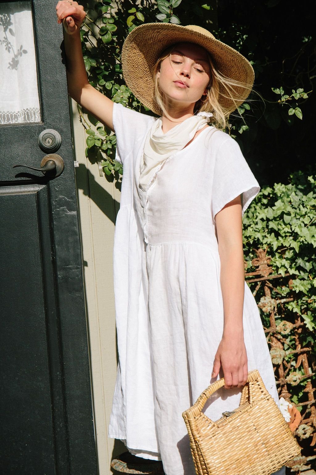 Charlotte Linen Dress - White Linen Dress