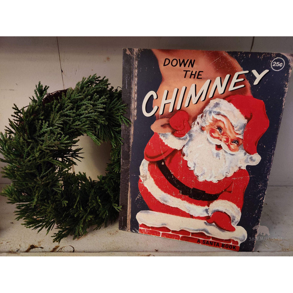 Chimney Christmas Book Cover Wood Cutouts