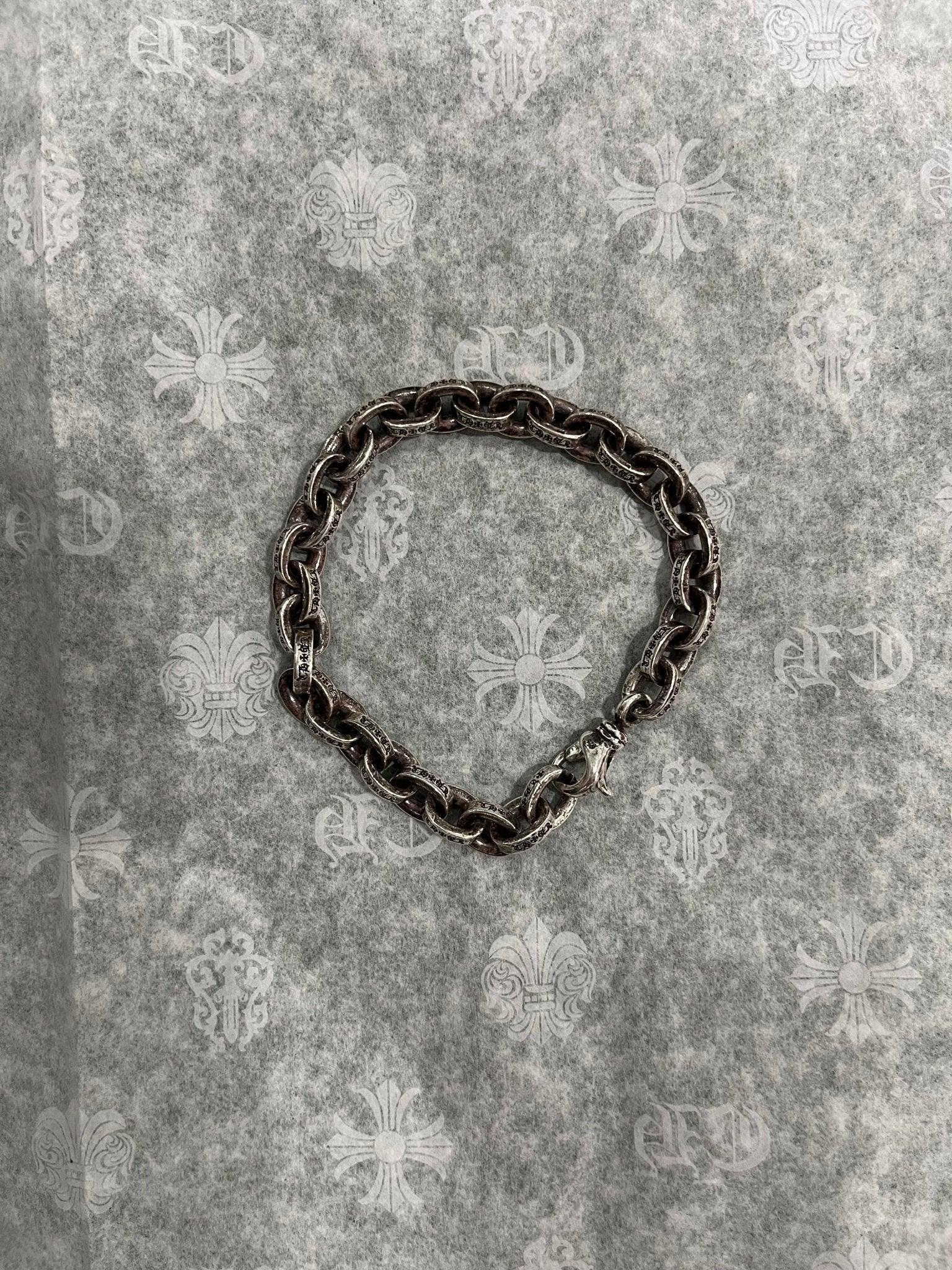 Chrome Hearts Silver Paper Chain Bracelet (8 Inches)
