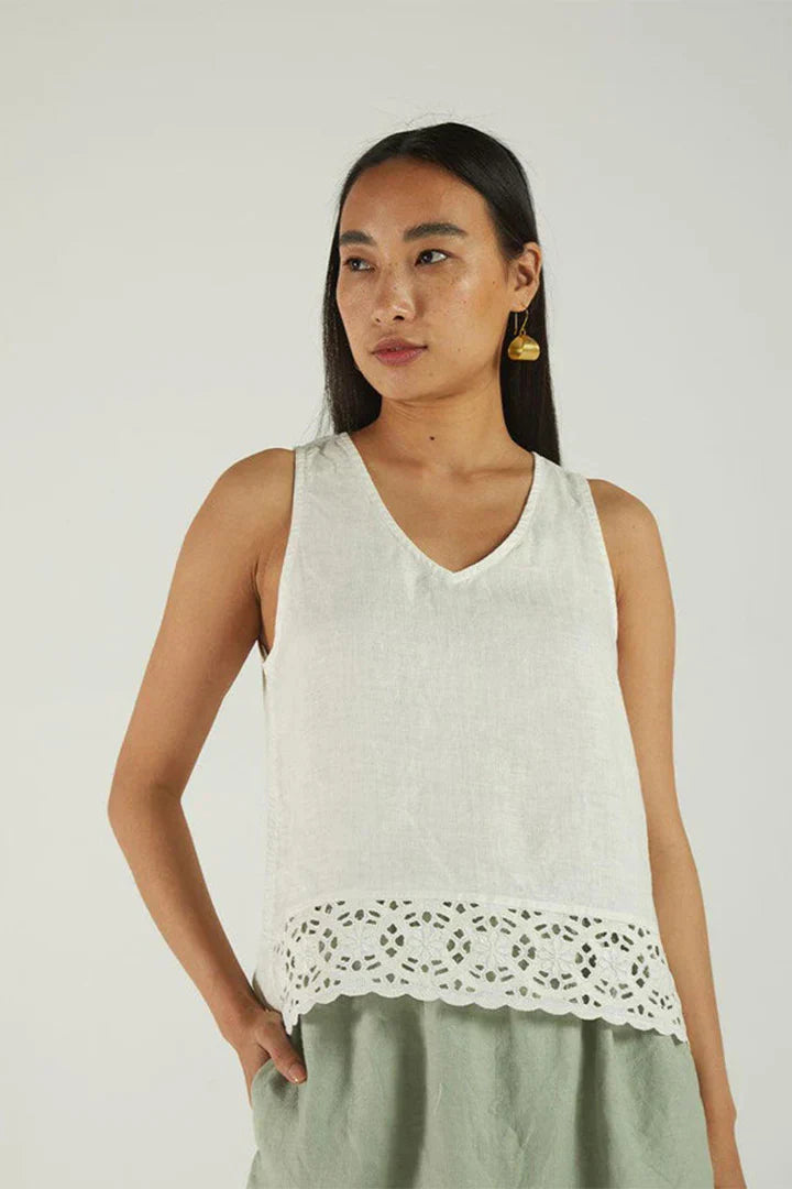 Sunkissed Shoulders Top - Shell Off-White