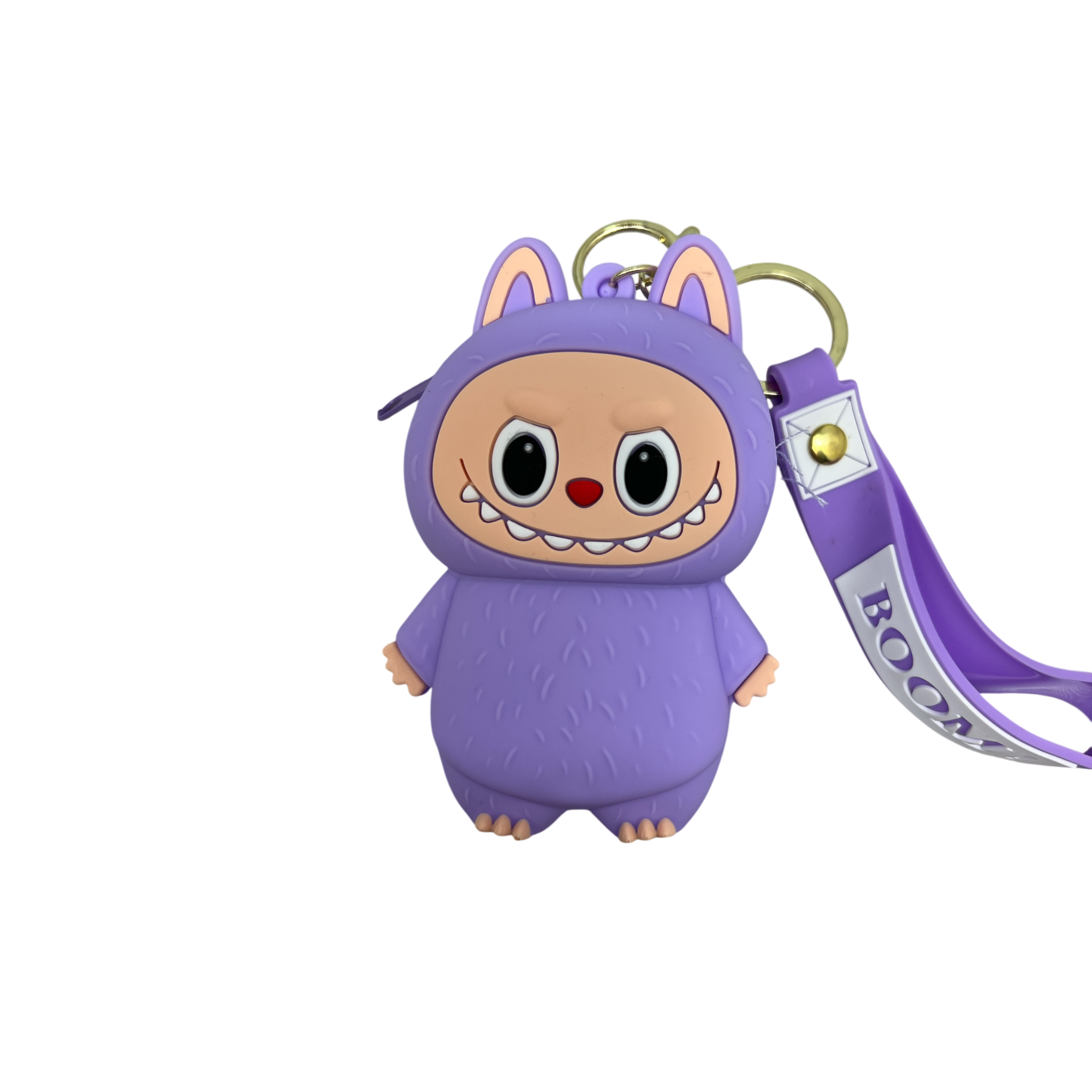 Silicone Labubu Coin Purse Key Chain Pendant (Charming Lilac Edition)