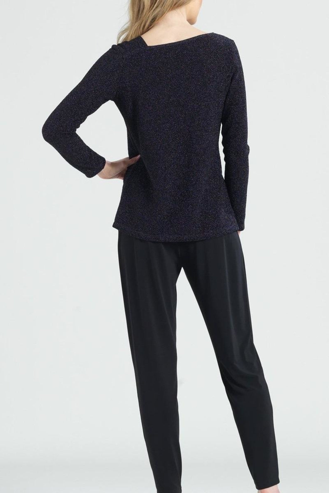 Shimmer Angle-Neckline Top