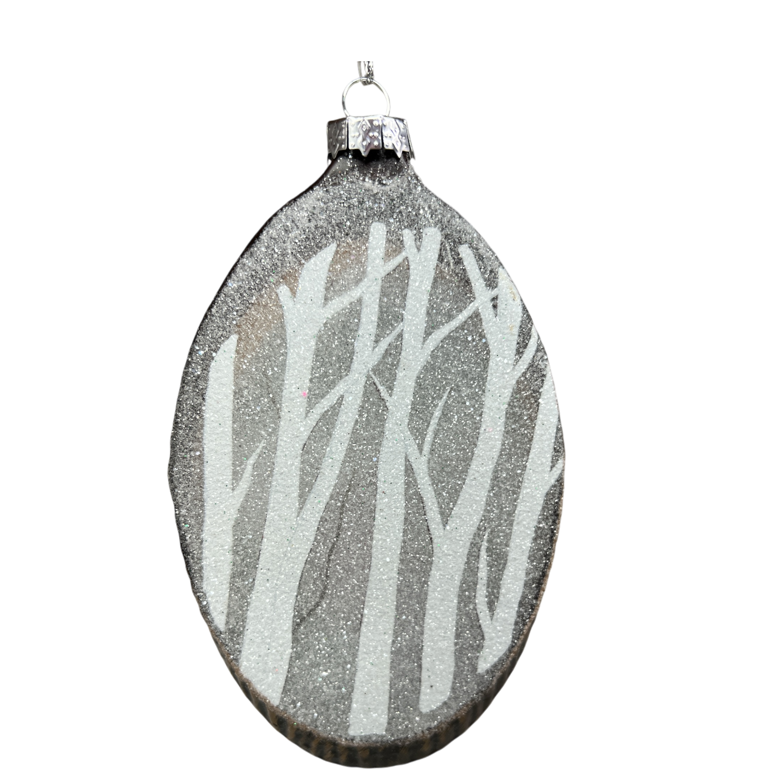 Glass Holiday Bird Design Ornament - Chickadee