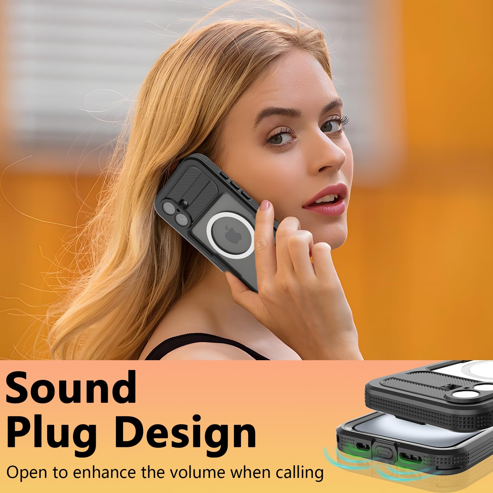 Compatible with iPhone 16 Pro Max Waterproof Case, Shockproof Phone Case with Built in Screen Protector, Full Body Protective Case for iPhone 16 Pro Max 6.9 inch 2024 (Black, 16 Pro Max)