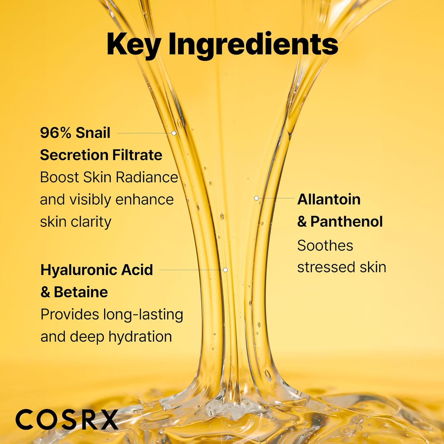 COSRX Snail Mucin 96% Power Repairing Essence 3.38 fl.oz 100ml, Hydrating Serum for Face with Snail Secretion Filtrate for Dull Skin & Fine Lines, Korean Skin Care
