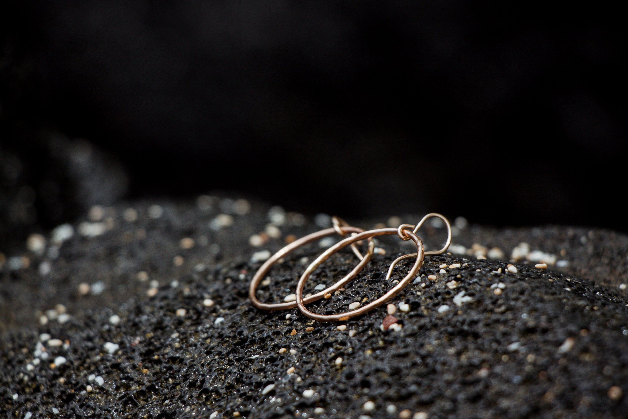 The Cove Mini Hammered Hoops by Toasted Jewelry