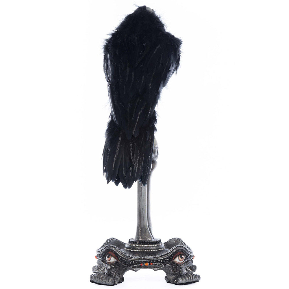 Crow on Skeleton Hand Perch by Katherine's Collection