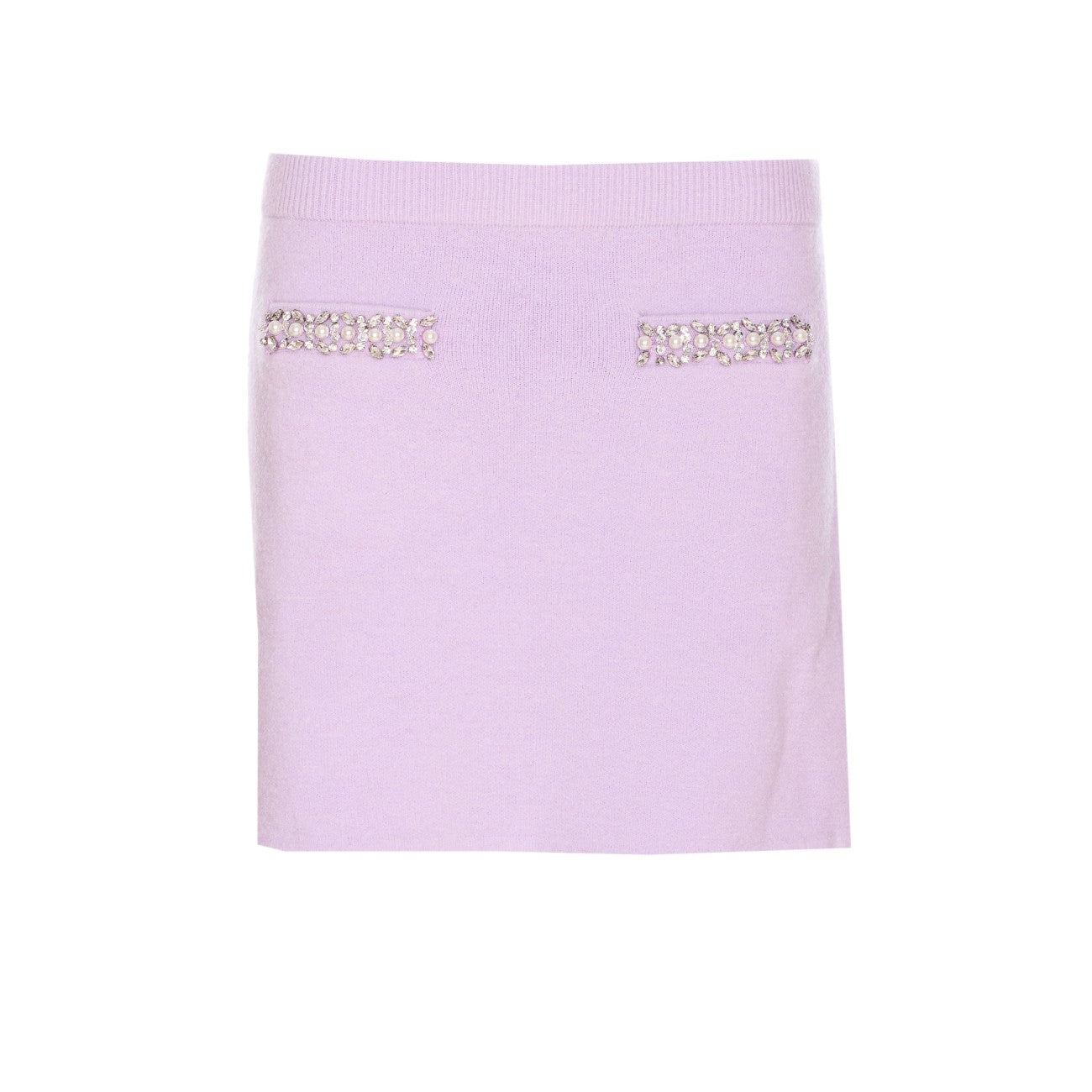 Self Portrait Women Crystal Knit Skirt