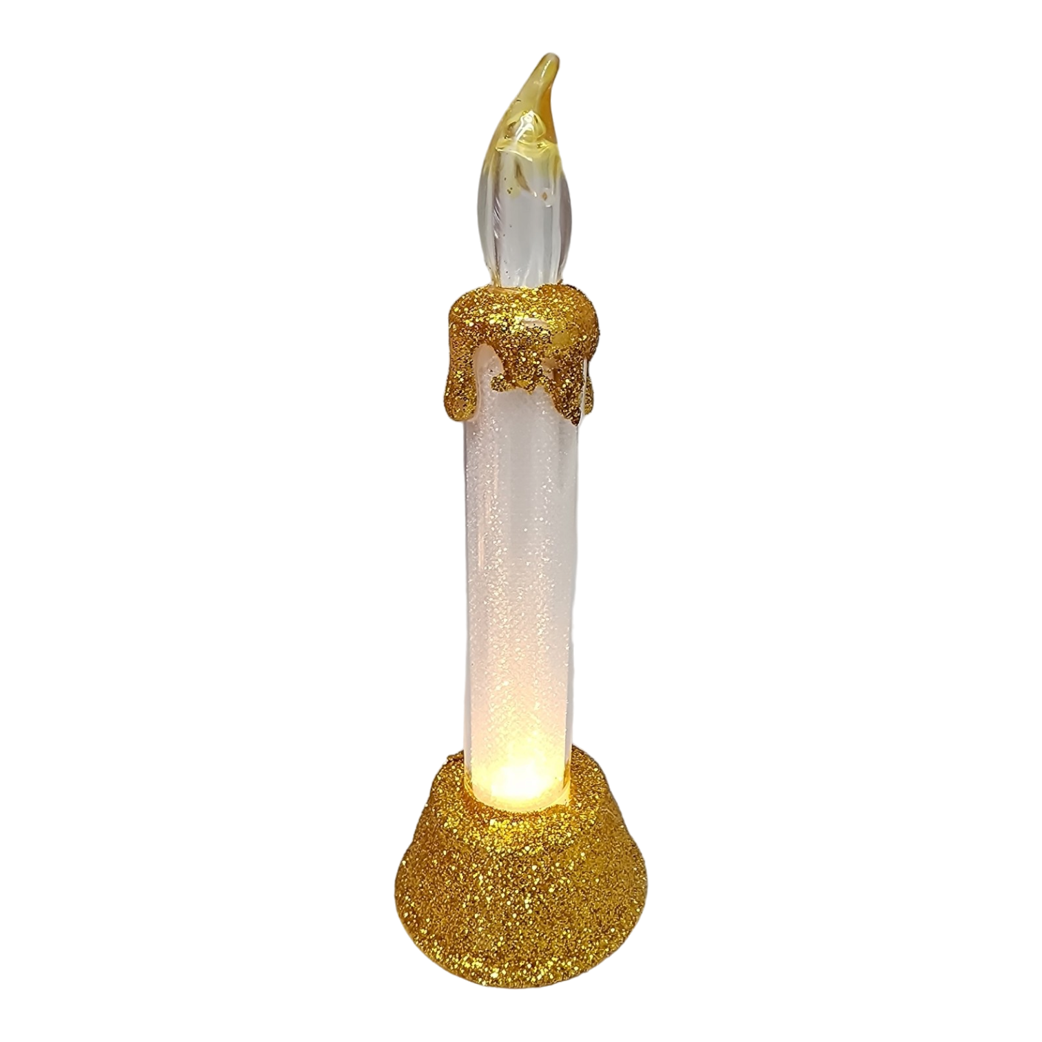 Light-Up LED Glittered 6 Inch Candle -