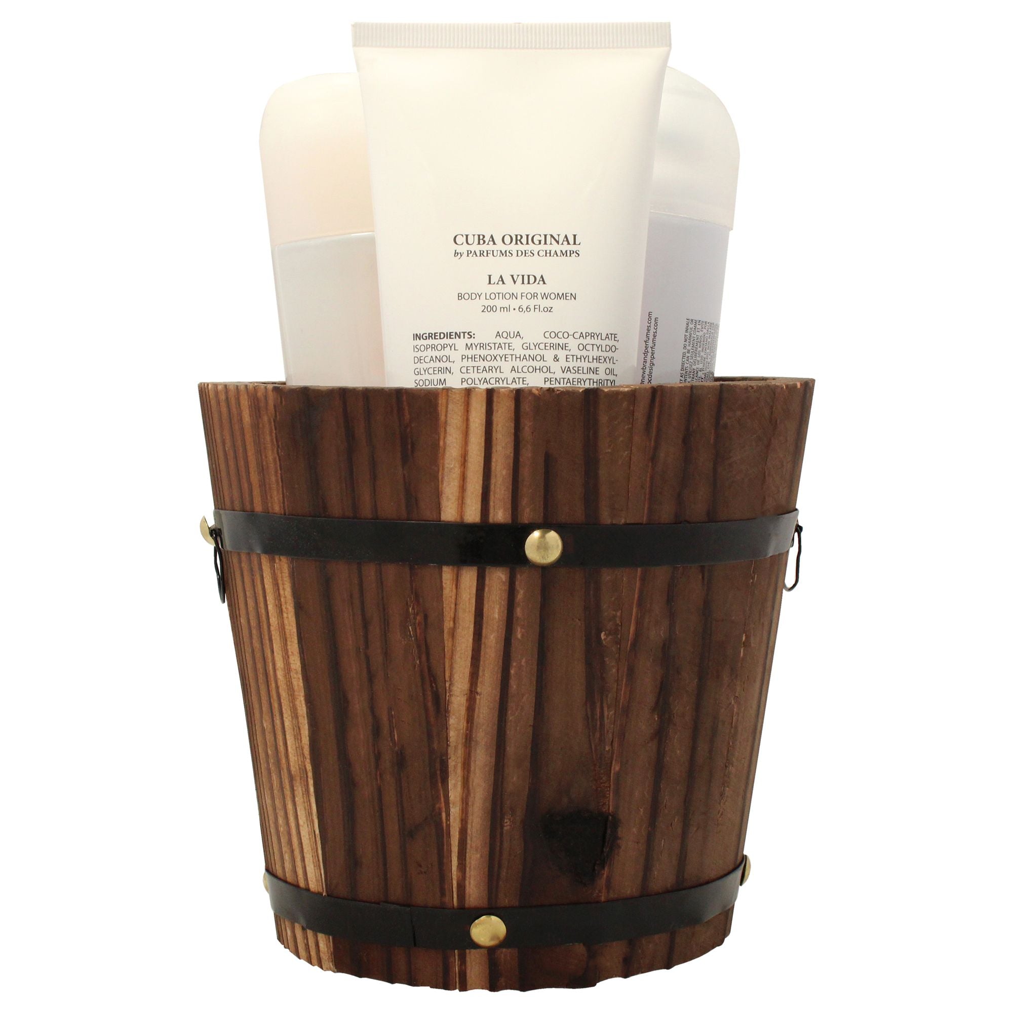 Cuba La Vida by Cuba for Women - 4 Pc Gift Set 3.3oz EDP Spray, 1.17oz EDP Spray, 6.6oz Body Spray, 6.6oz Body Lotion