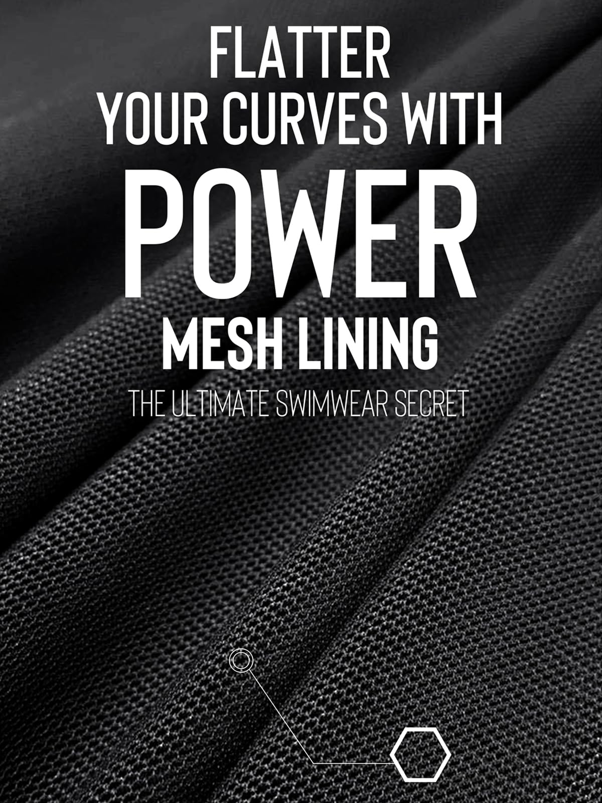 CUPSHE Women's One Piece Swimsuit Bathing Suit Tummy Control High Neck Cutout Back Hook Mesh Swimwear