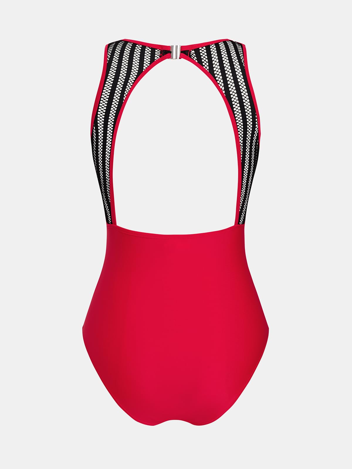 CUPSHE Women's One Piece Swimsuit Bathing Suit Tummy Control High Neck Cutout Back Hook Mesh Swimwear