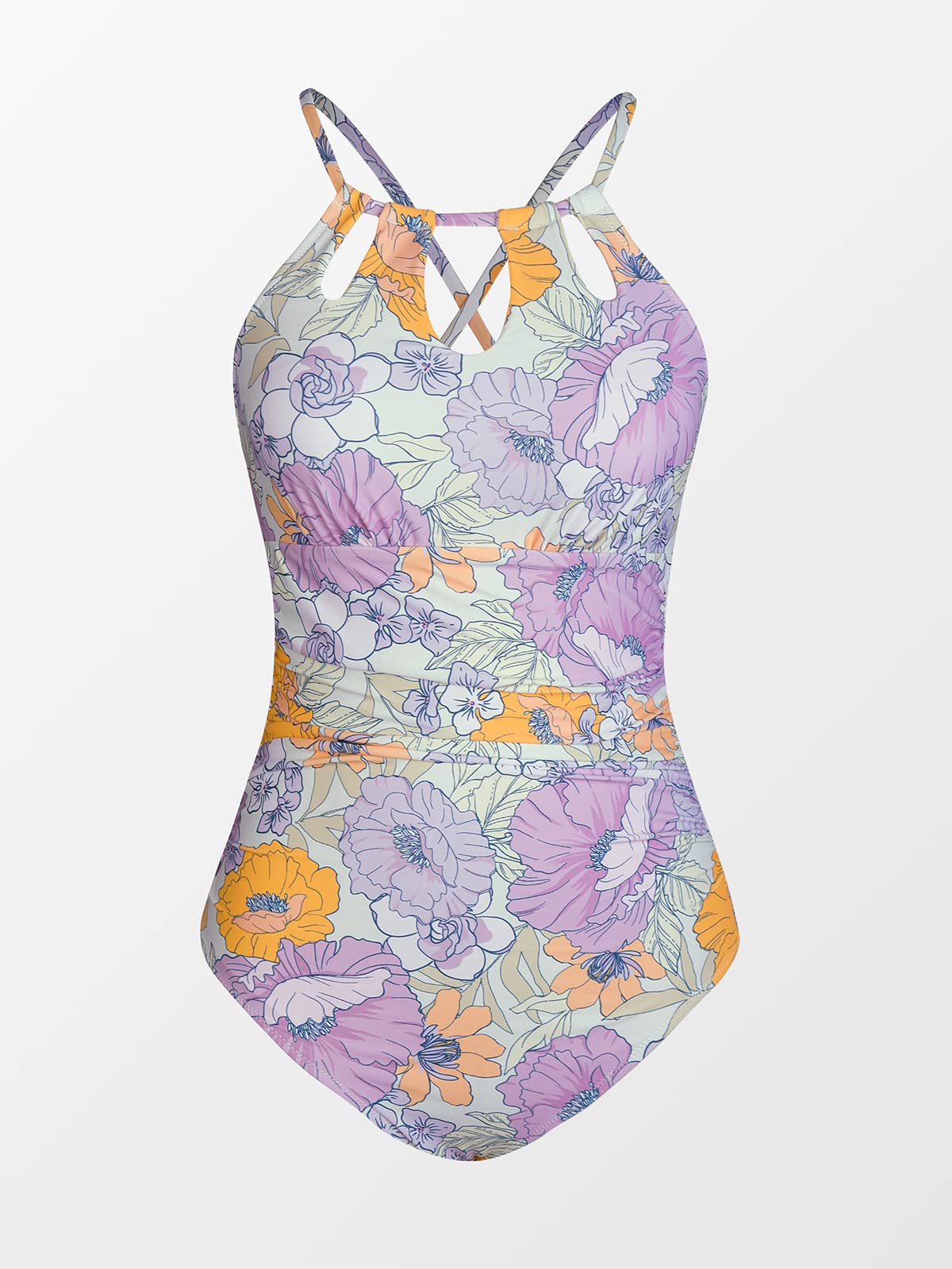 CUPSHE Women's One Piece Swimsuit High Neck Tummy Control Swimwear Bathing Suit