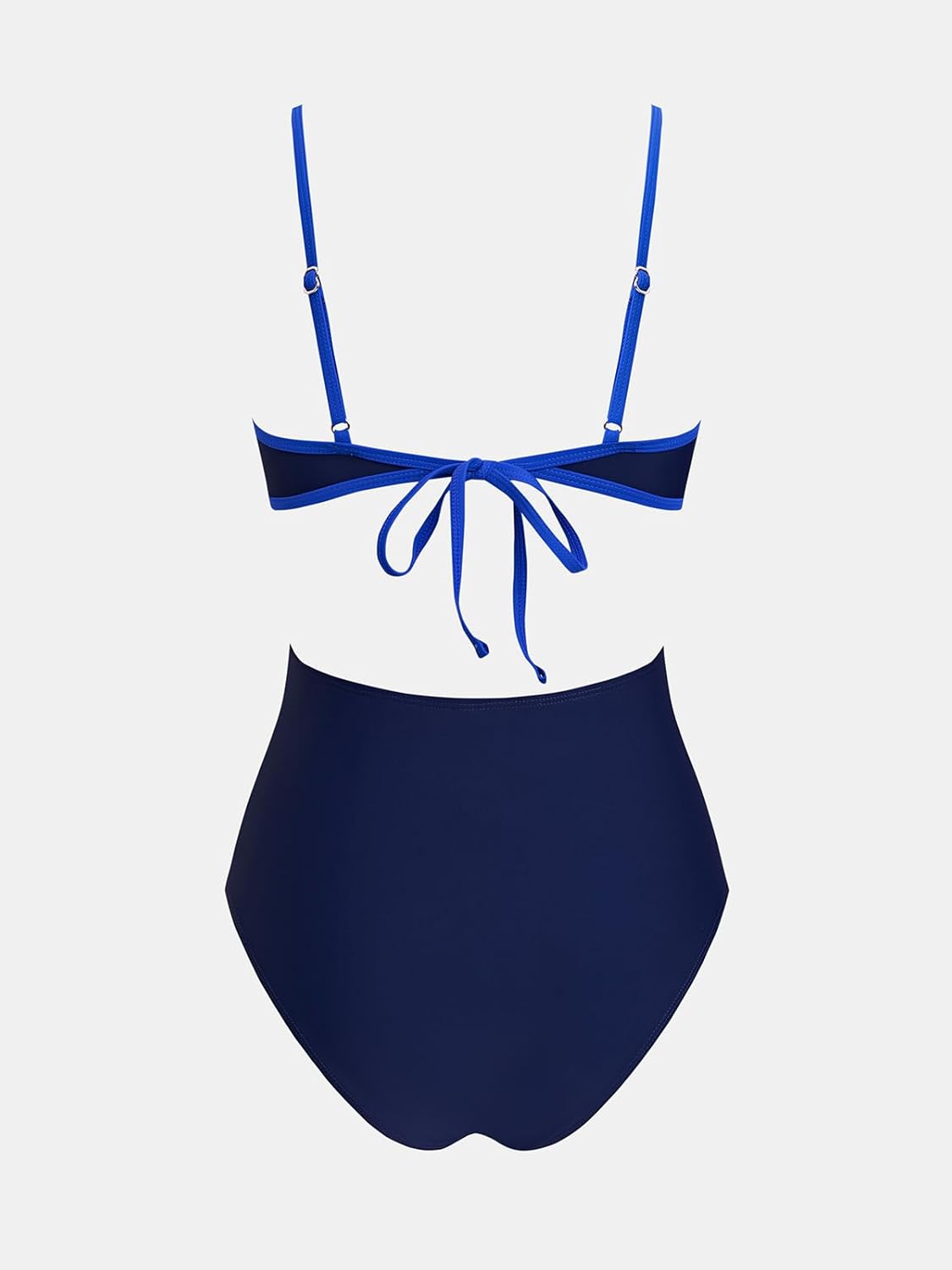 CUPSHE Women's One Piece Swimsuit Scoop Neck Adjustable Straps Cutout Back Self Tie Bathing Suit