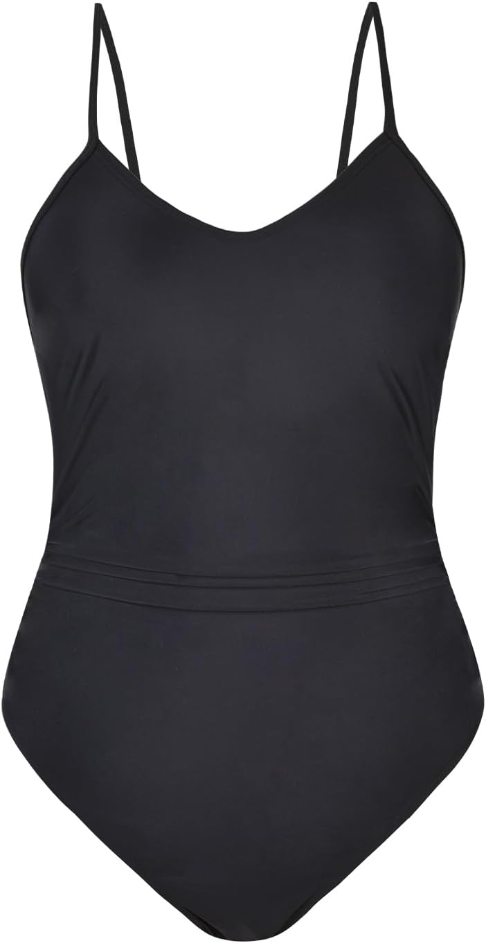 CUPSHE Women's One Piece Swimsuits Bathing Suits Cutout V Neck Tummy Control Adjustable Straps O Ring