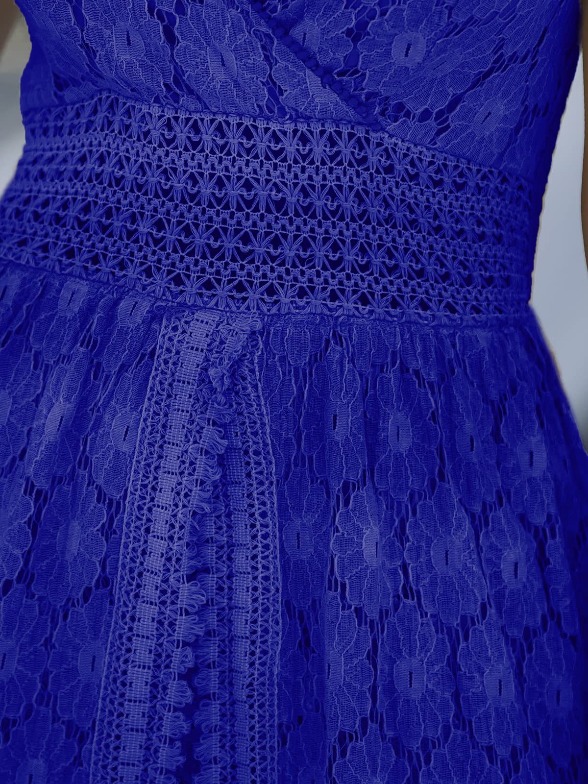 CUPSHE Women's Ruching Smocking Jumpsuit Summer Slip V Neck Backless Maxi High Low