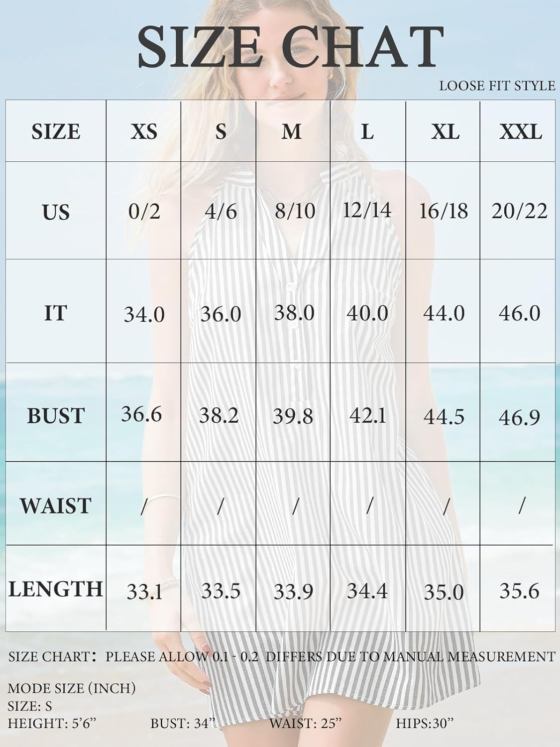 CUPSHE Womens Summer Dresses V Neck Sleeveless Striped Button Up Mini Casual Coverup Dress