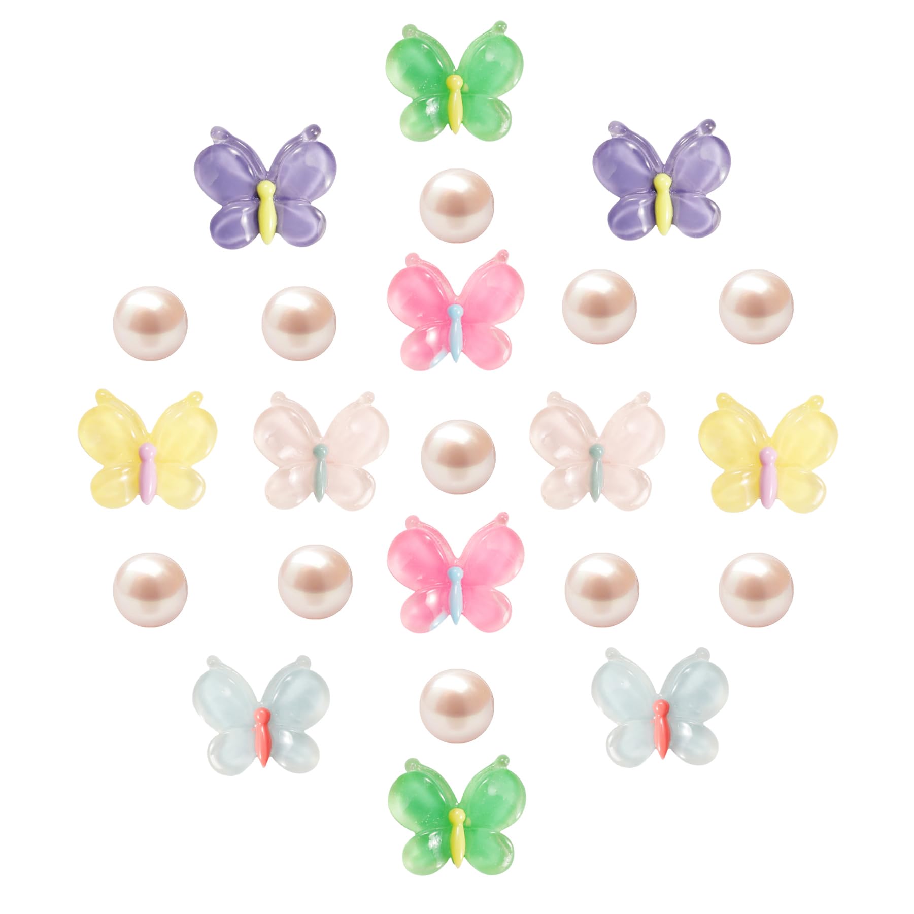 Cute Butterfly Flower Shoe Charms for Girls, 25Pcs Pink Girly DIY Shoe Decoration Charm for Clog Sandals, Party Favor