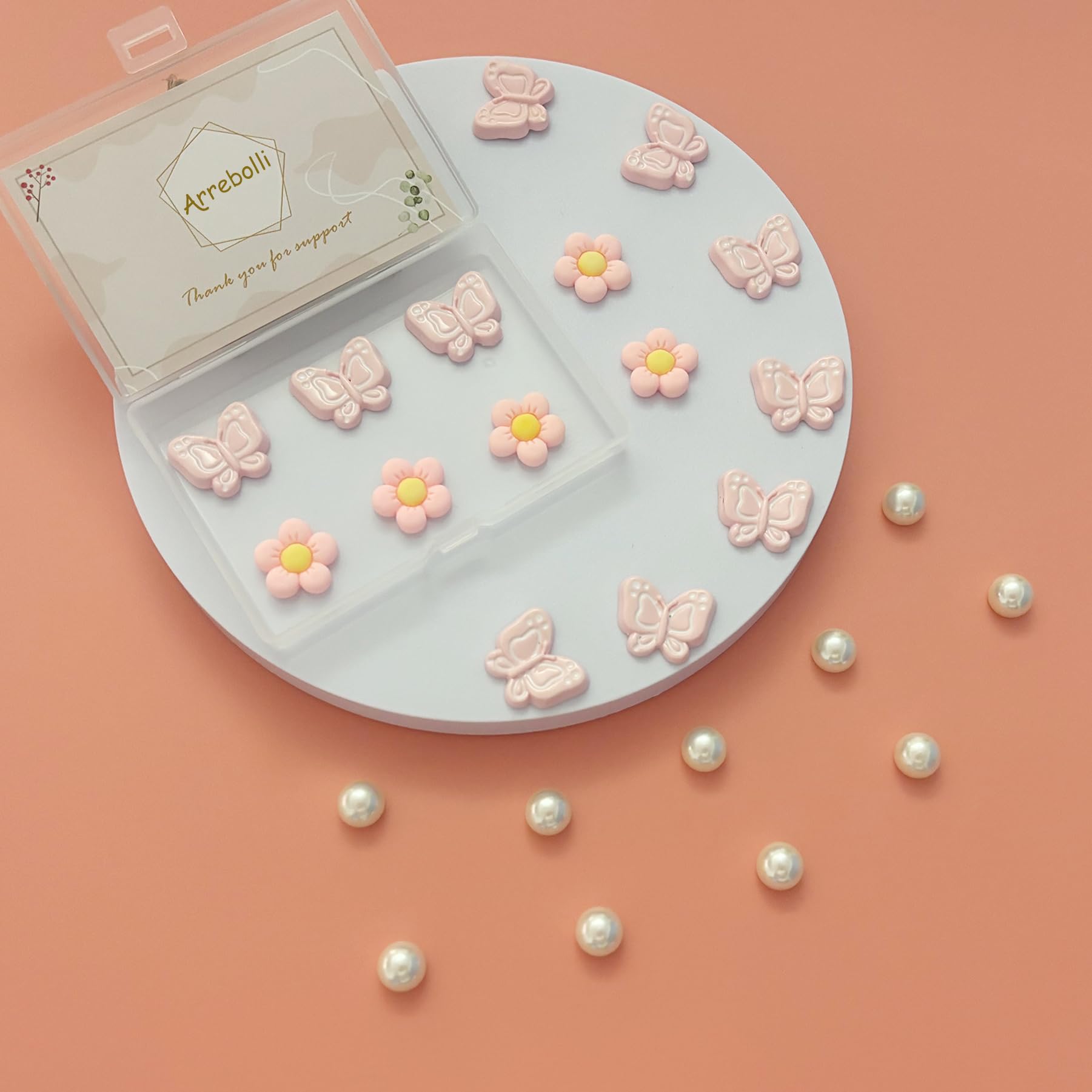 Cute Butterfly Flower Shoe Charms for Girls, 25Pcs Pink Girly DIY Shoe Decoration Charm for Clog Sandals, Party Favor