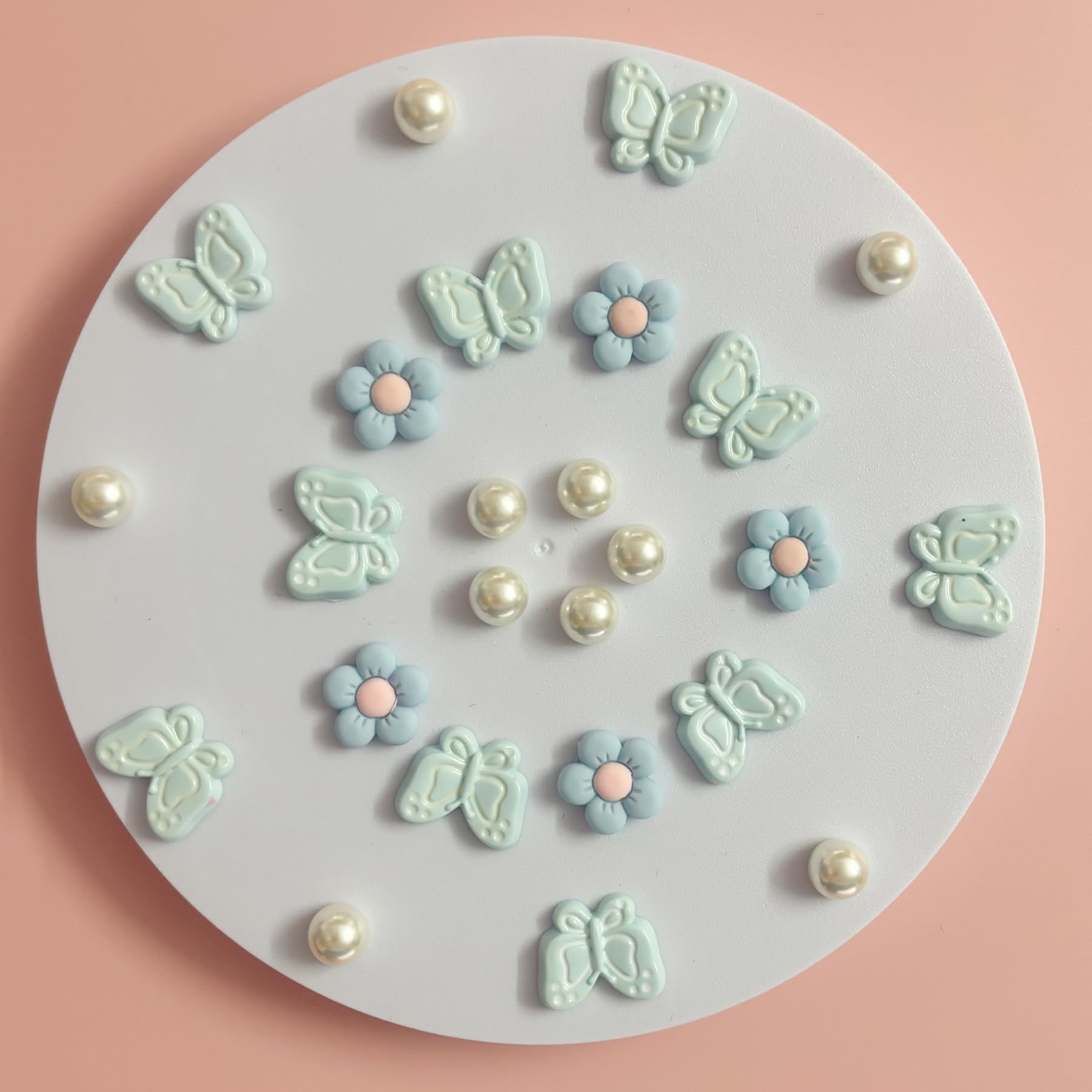 Cute Butterfly Flower Shoe Charms for Girls, 25Pcs Pink Girly DIY Shoe Decoration Charm for Clog Sandals, Party Favor