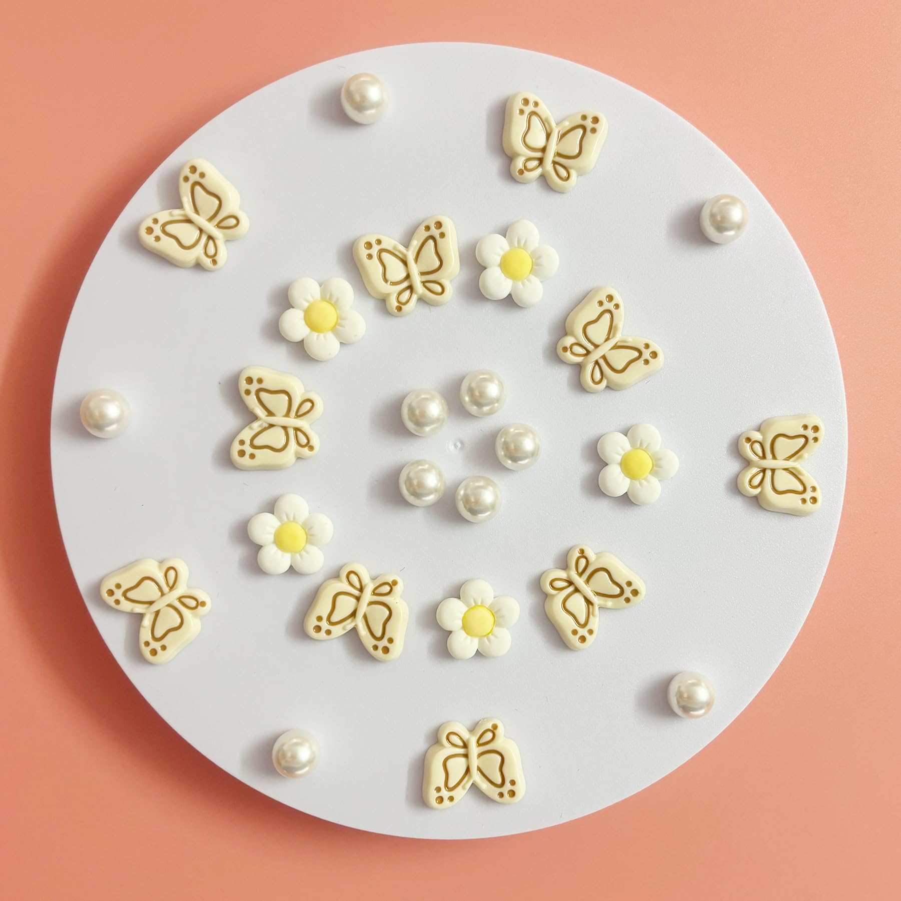 Cute Butterfly Flower Shoe Charms for Girls, 25Pcs Pink Girly DIY Shoe Decoration Charm for Clog Sandals, Party Favor