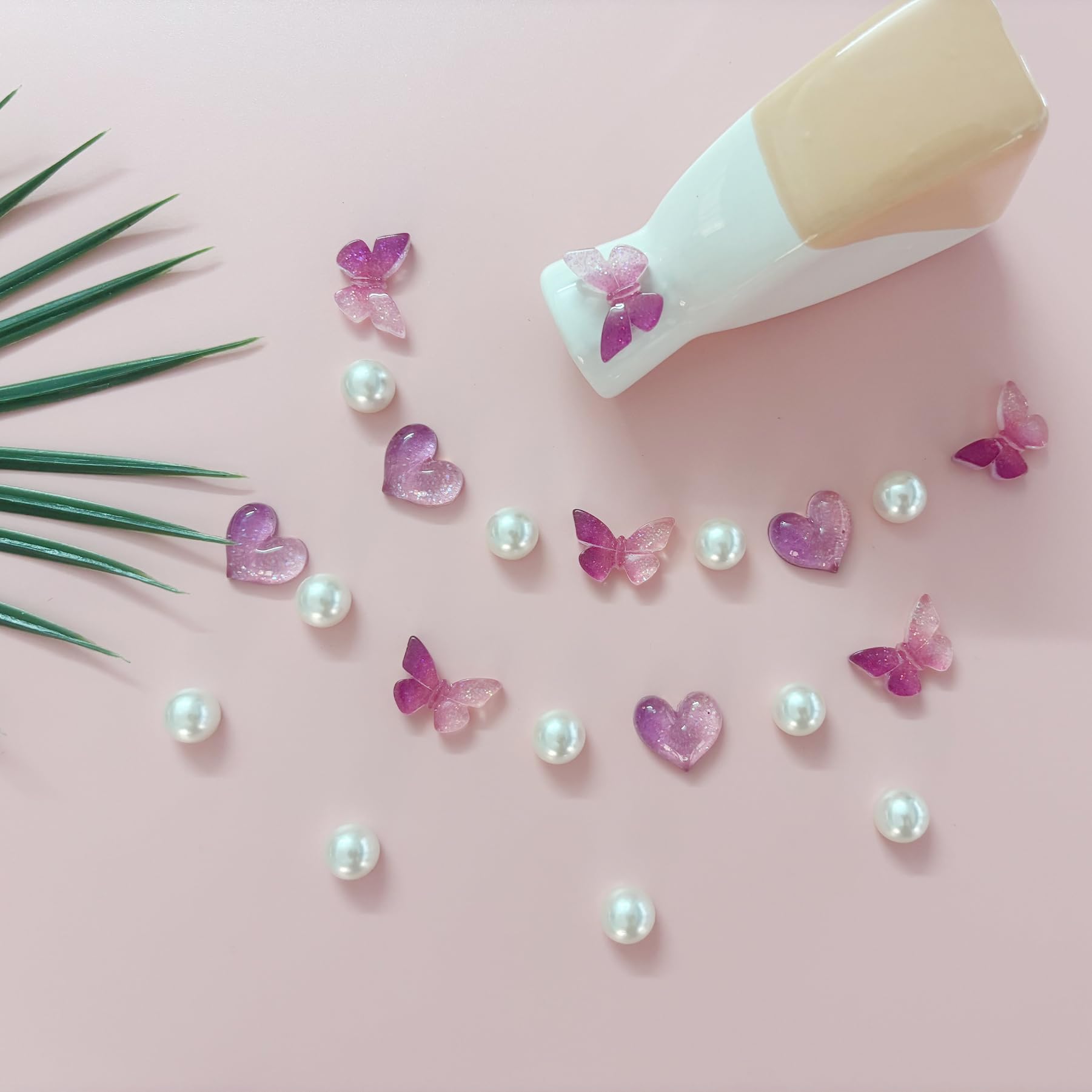 Cute Butterfly Flower Shoe Charms for Girls, 25Pcs Pink Girly DIY Shoe Decoration Charm for Clog Sandals, Party Favor