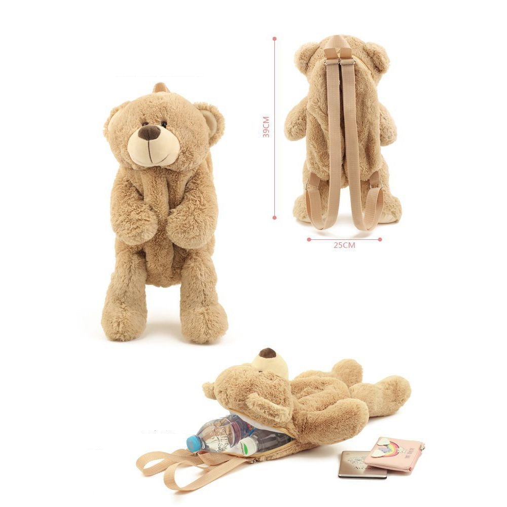 Cute Fuzz Plush Animal Rabbit Backpack Bags with Adjustable Straps for Girls