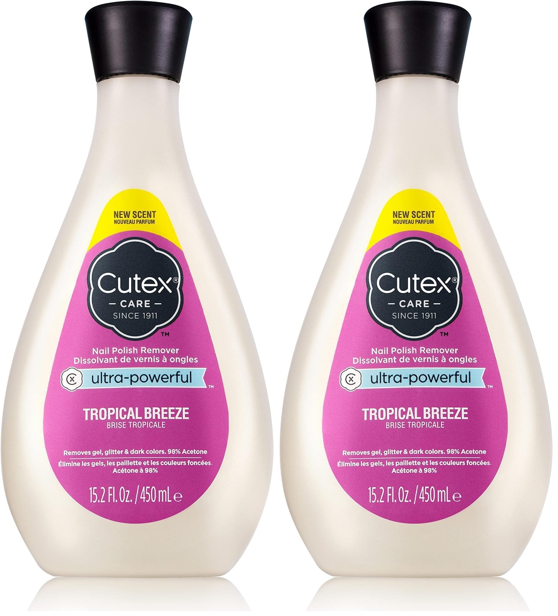 Cutex Gel Nail Polish Remover, Ultra-Powerful & Removes Glitter and Dark Colored Paints, Paraben Free, 6.76 Fl Oz