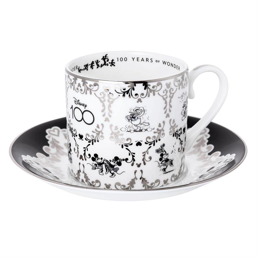 Limited Edition Disney 100 Mickey Cup & Saucer w/ Platinum Details