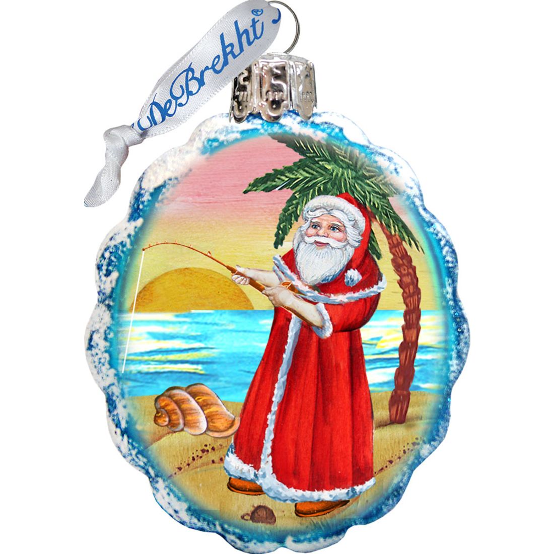 Christmas In July Mercury Glass Ornaments Set of 3 by G. DeBrekht - Coastal Holiday Decor - 770130S3