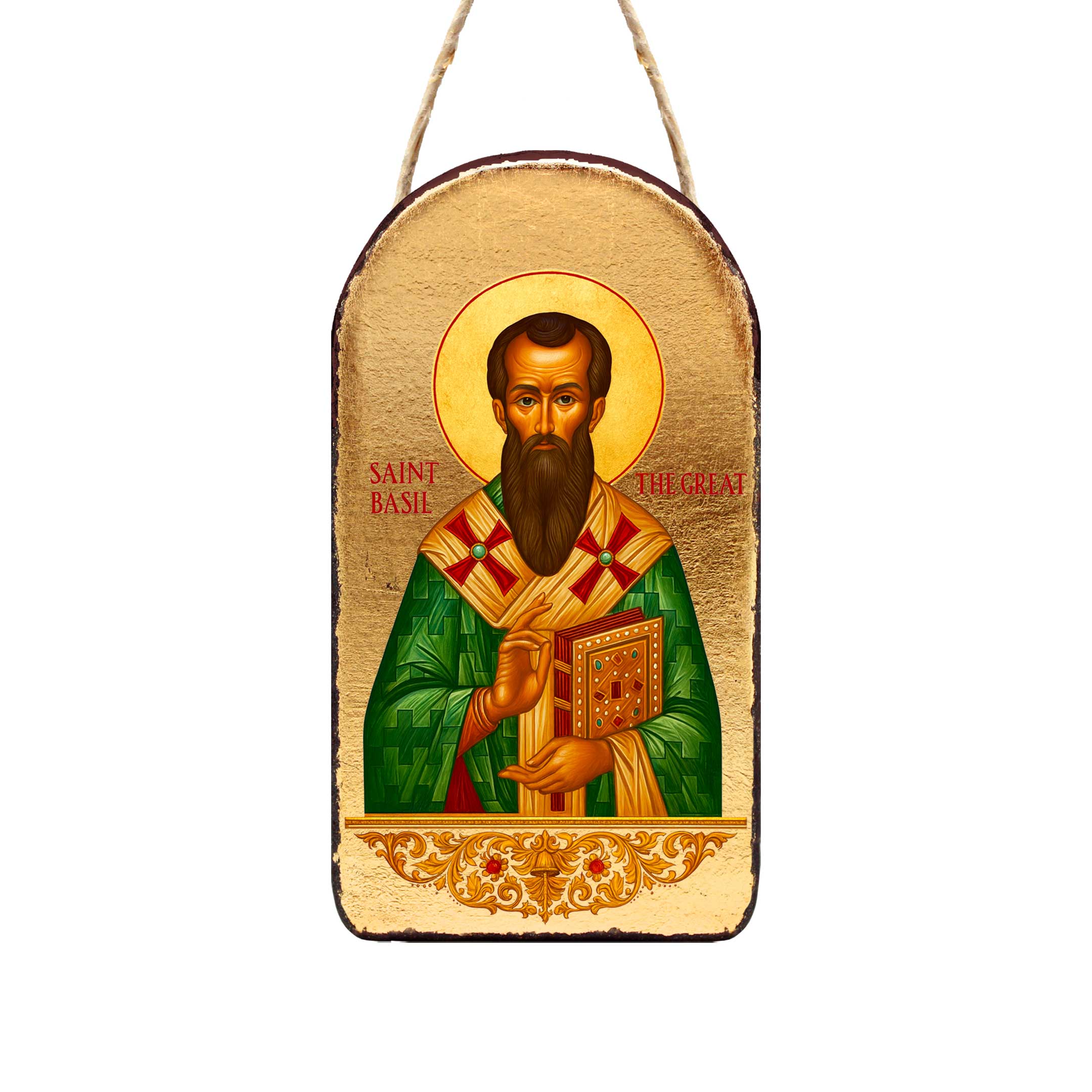 Saint Basil Religious Christian Sacred Icon Ornament - Inspirational Icon Décor - 87053