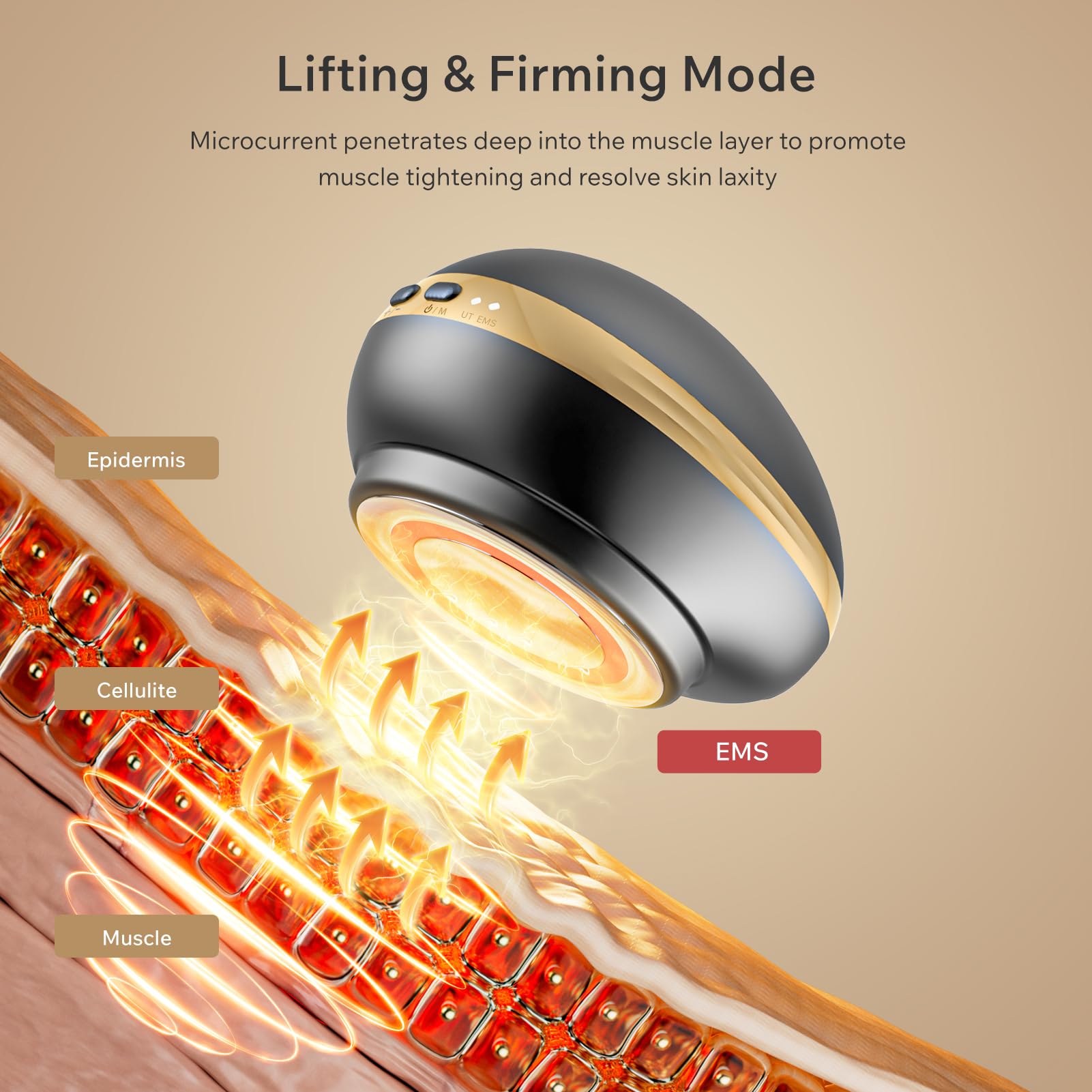 Depsoul Body Massager, 2 in 1 Professional Wireless Electric Massager, with 3 Gears for Belly, Waist, Leg, Butt, Arm