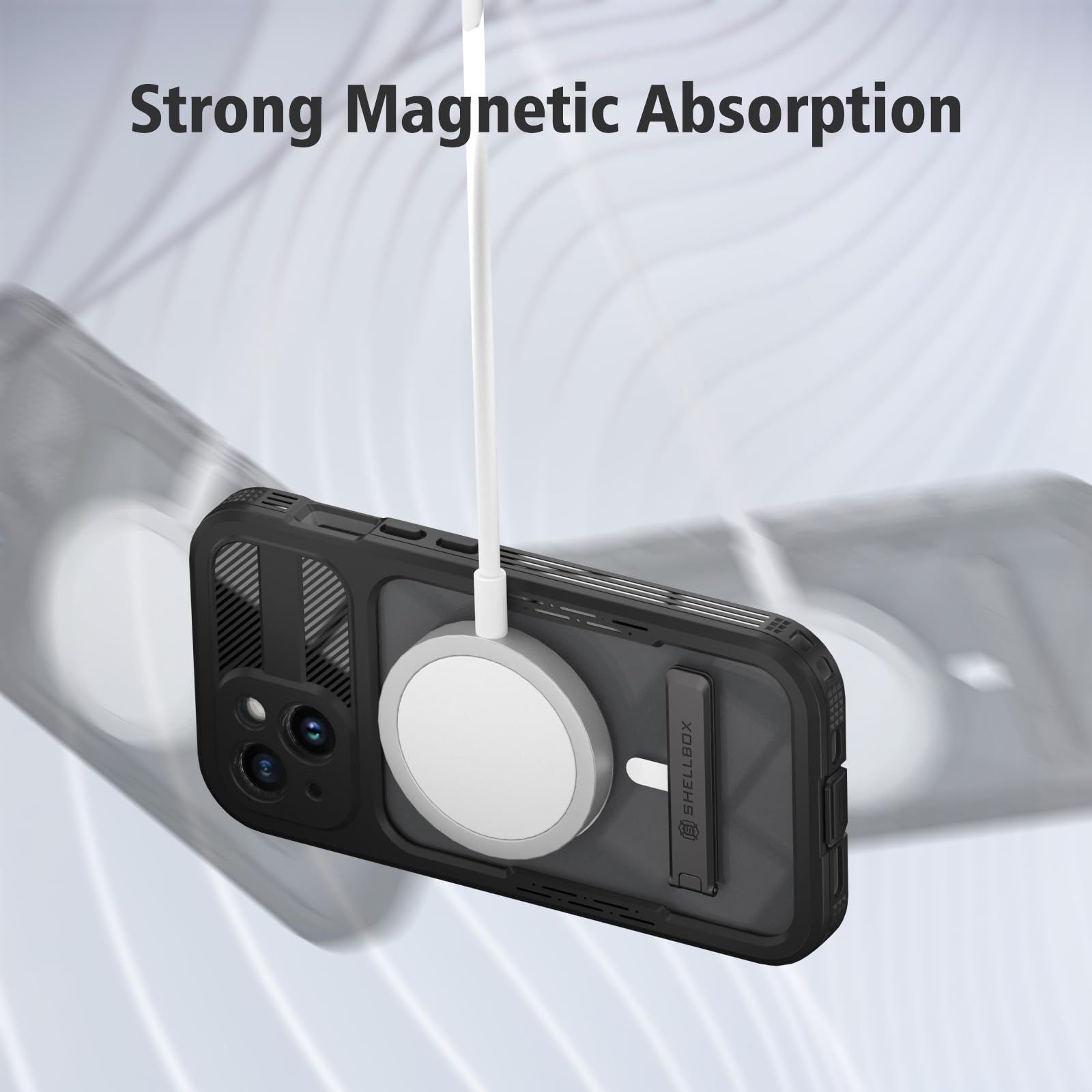 Designed for iPhone 15 Pro Max Metal Waterproof Case with Built-in Screen Protector, Metal Tough Cover Shockproof Dustproof Sturdy Durable Protective Case for iPhone 15 Pro Max