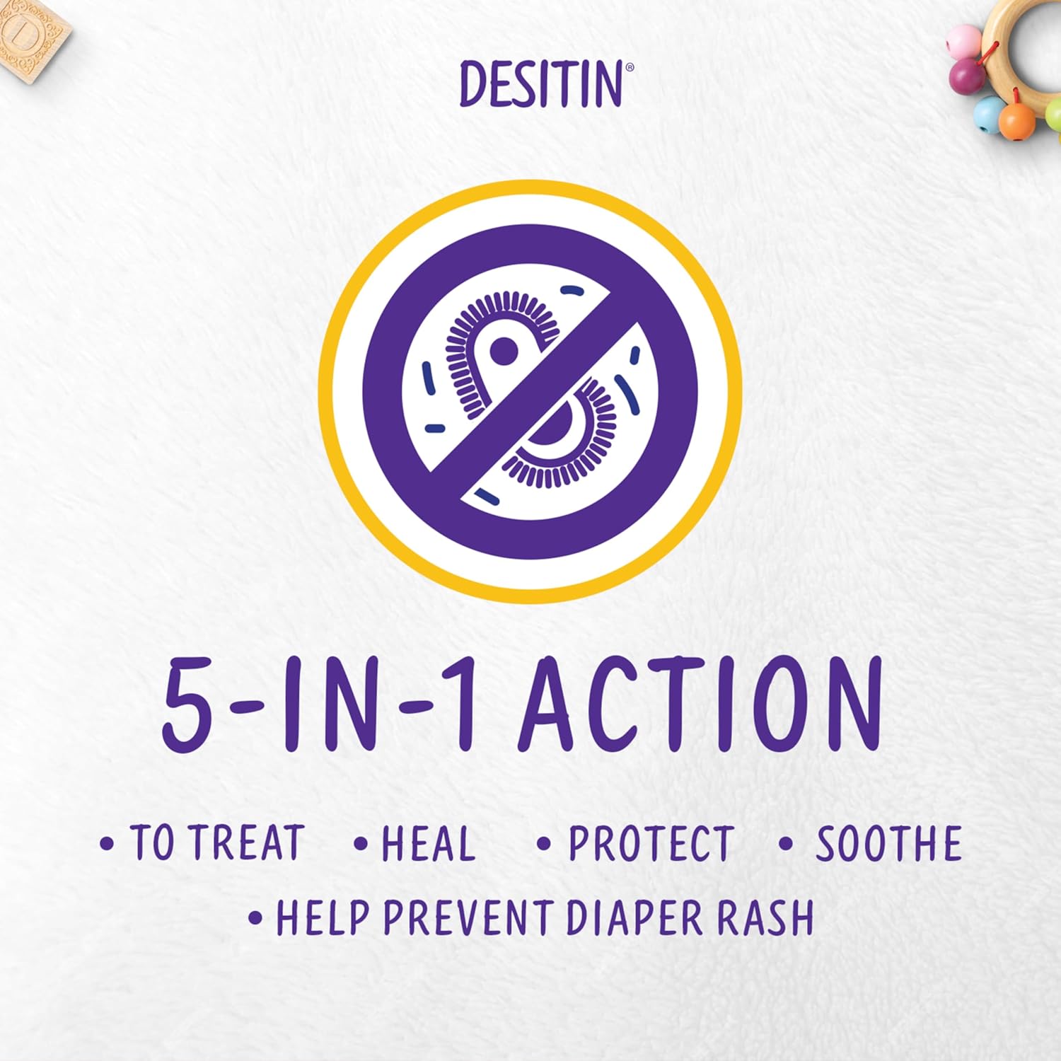 Desitin Maximum Strength Baby Diaper Rash Cream, 40% Zinc Oxide for Treatment, Relief & Prevention, Hypoallergenic, Phthalate- & Paraben-Free Paste, Protects Skin for 12 Hours, 4.8 oz