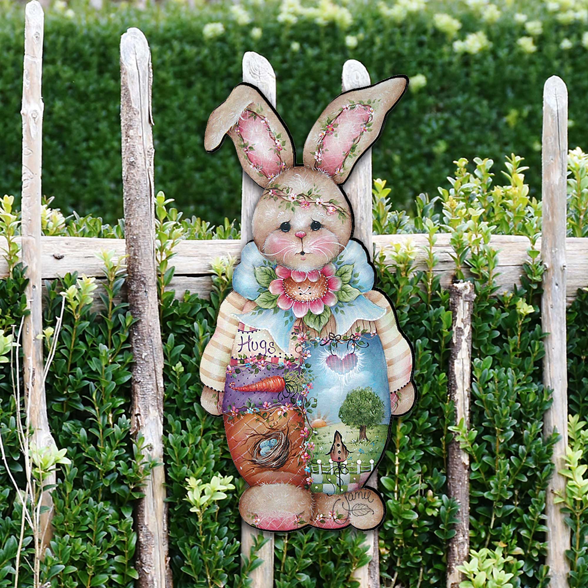 Bella Bunny Easter Door Decor by Jamie Mills-Price - Easter Spring Decor - 8457601H