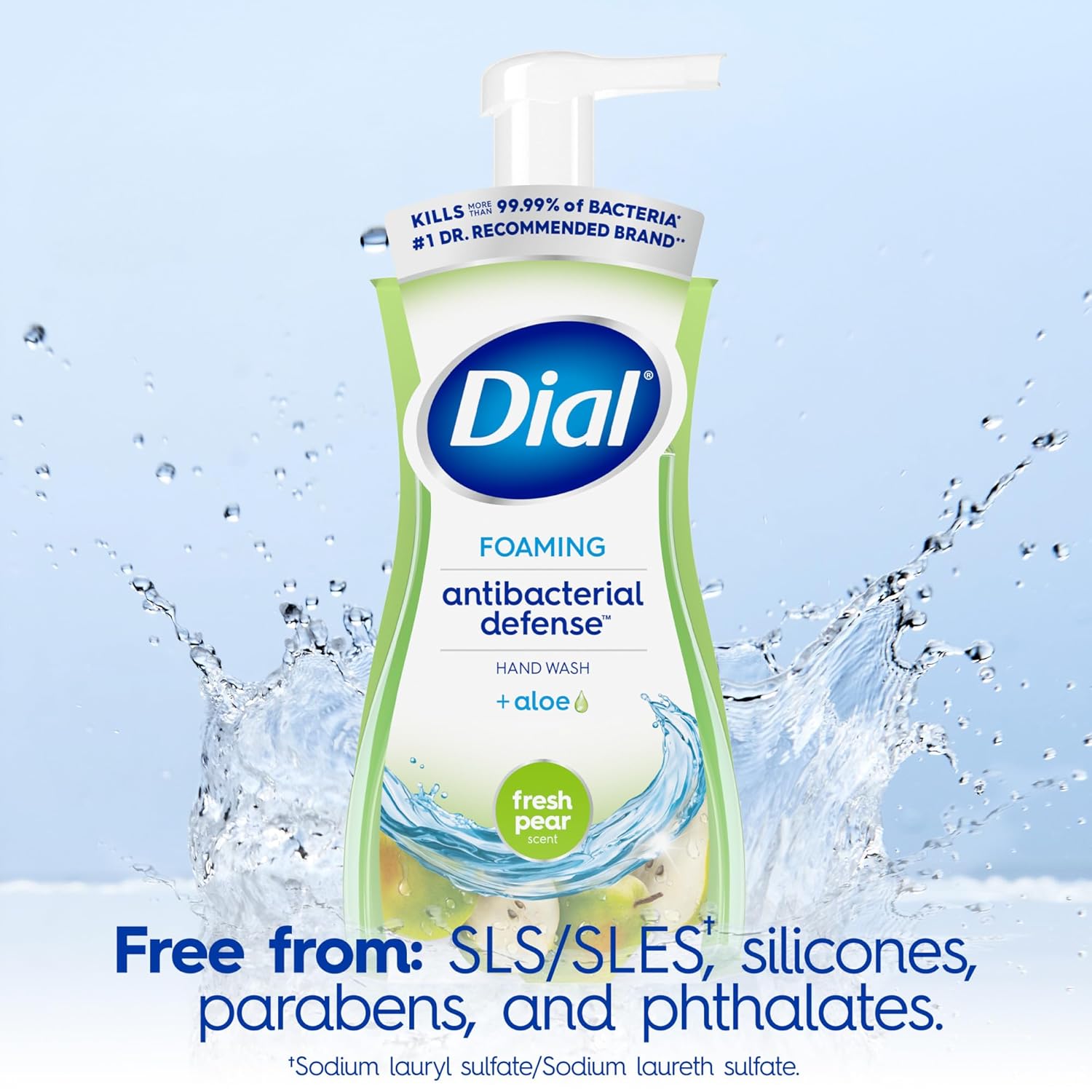 Dial Antibacterial Foaming Hand Wash, Fresh Pear, 7.5 fl oz Pack of 6)