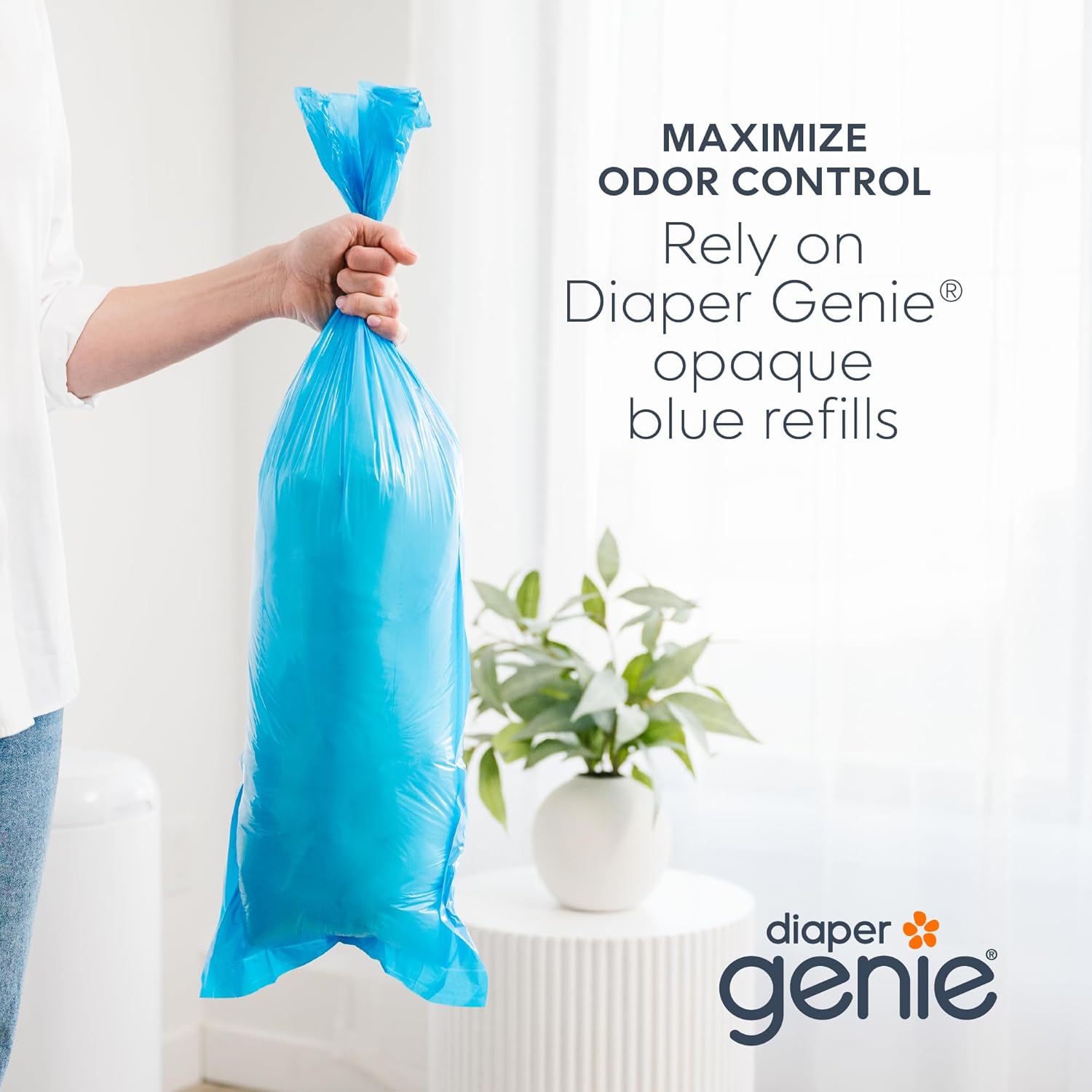 Diaper Genie Easy Roll Refill | 30 Bags Per Refill | Holds Up to 1410 Newborn Diapers | Odor Control | Diaper Pail Refill Bags | Fits Diaper Genie Signature & Platinum Pails