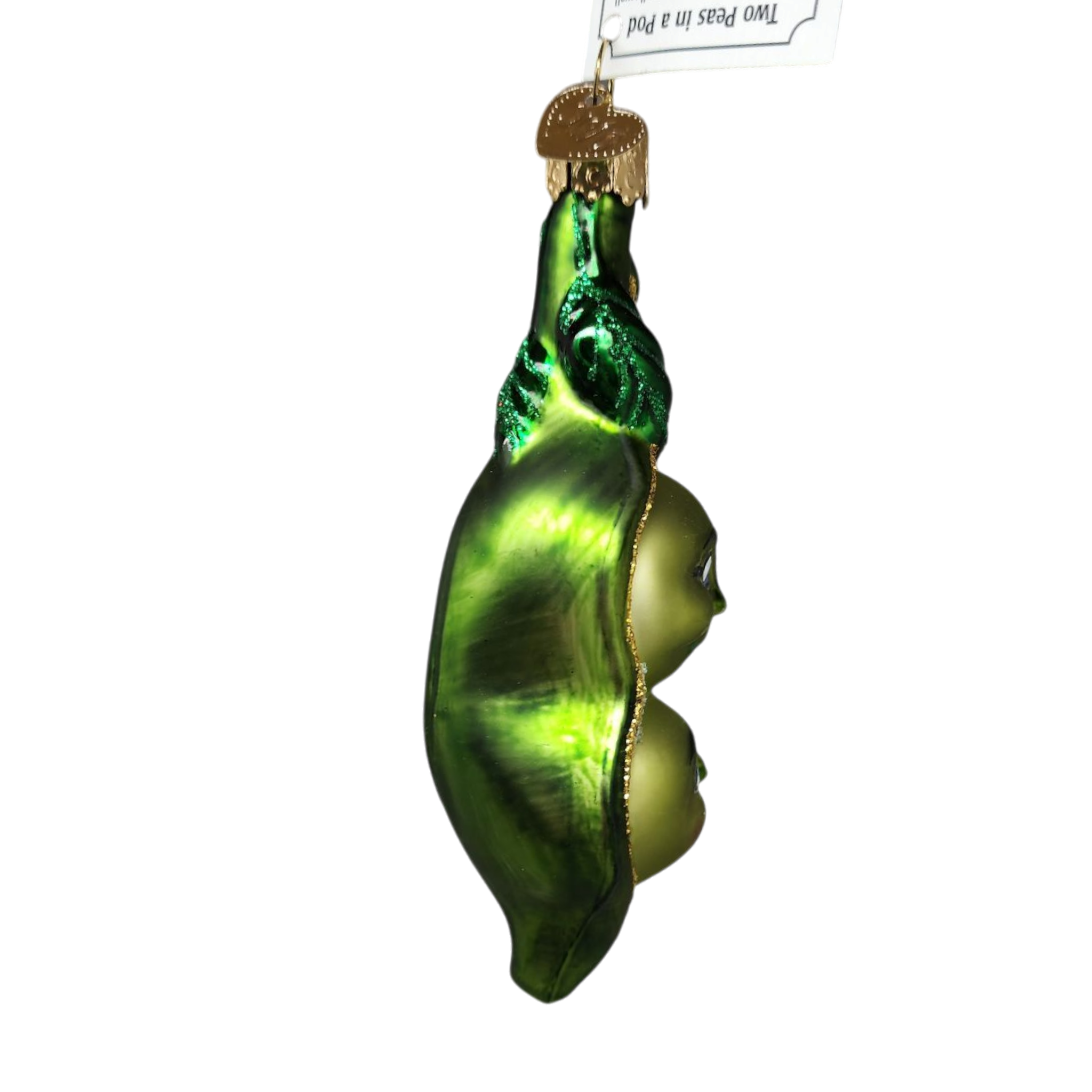 Old World Christmas Two Peas In A Pod Glass Blown Ornament