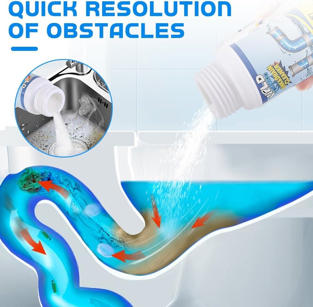 DodoradoDrain Cleaner, Benighty Drain Cleaner, Worldtornado Sink DrainCleaner, Powerful Sink & DrainCleaner, Dredge Blast Pipe Cleaner, Powerful Pipe Dredging Agent for Home Kitchen Toilet (2)