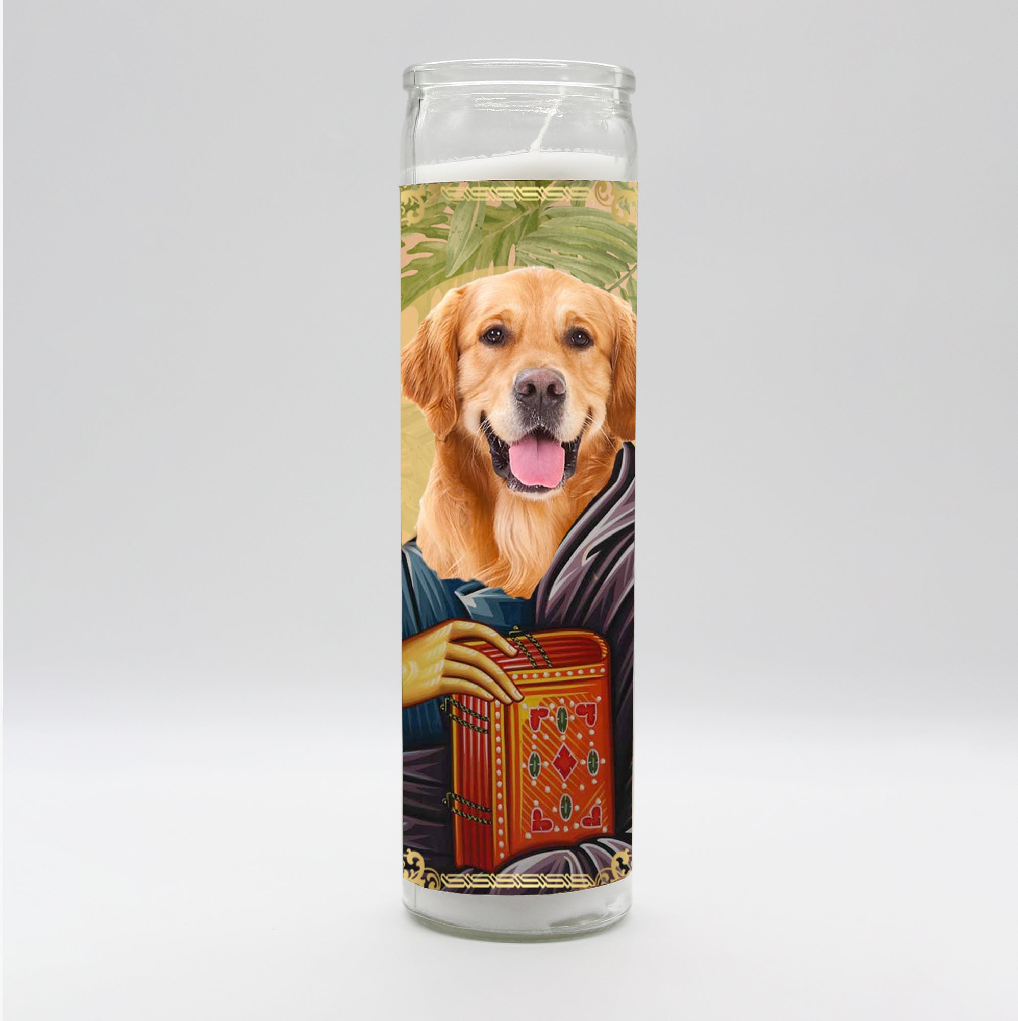 Saint Golden Dog Candle by BOBBYK