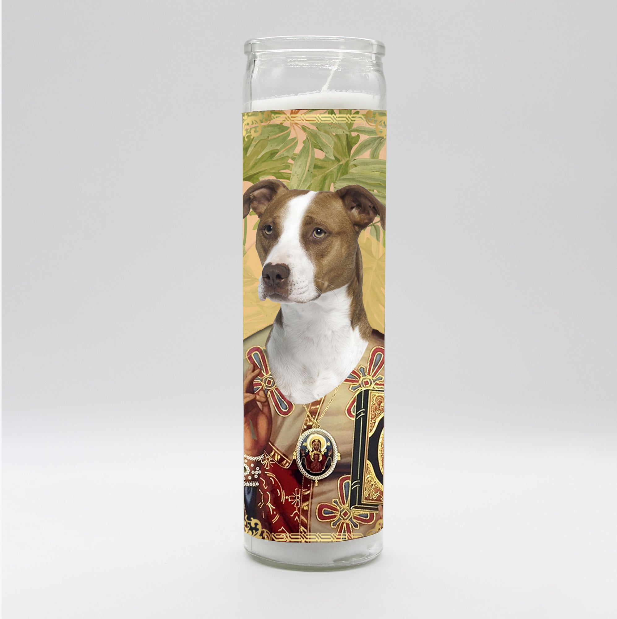 Saint Pitbull Dog Candle by BOBBYK
