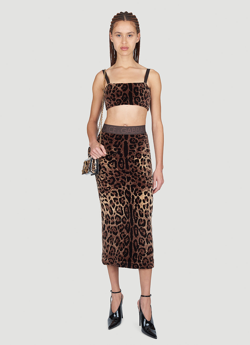 Dolce & Gabbana Women Leopard Print Crop Top
