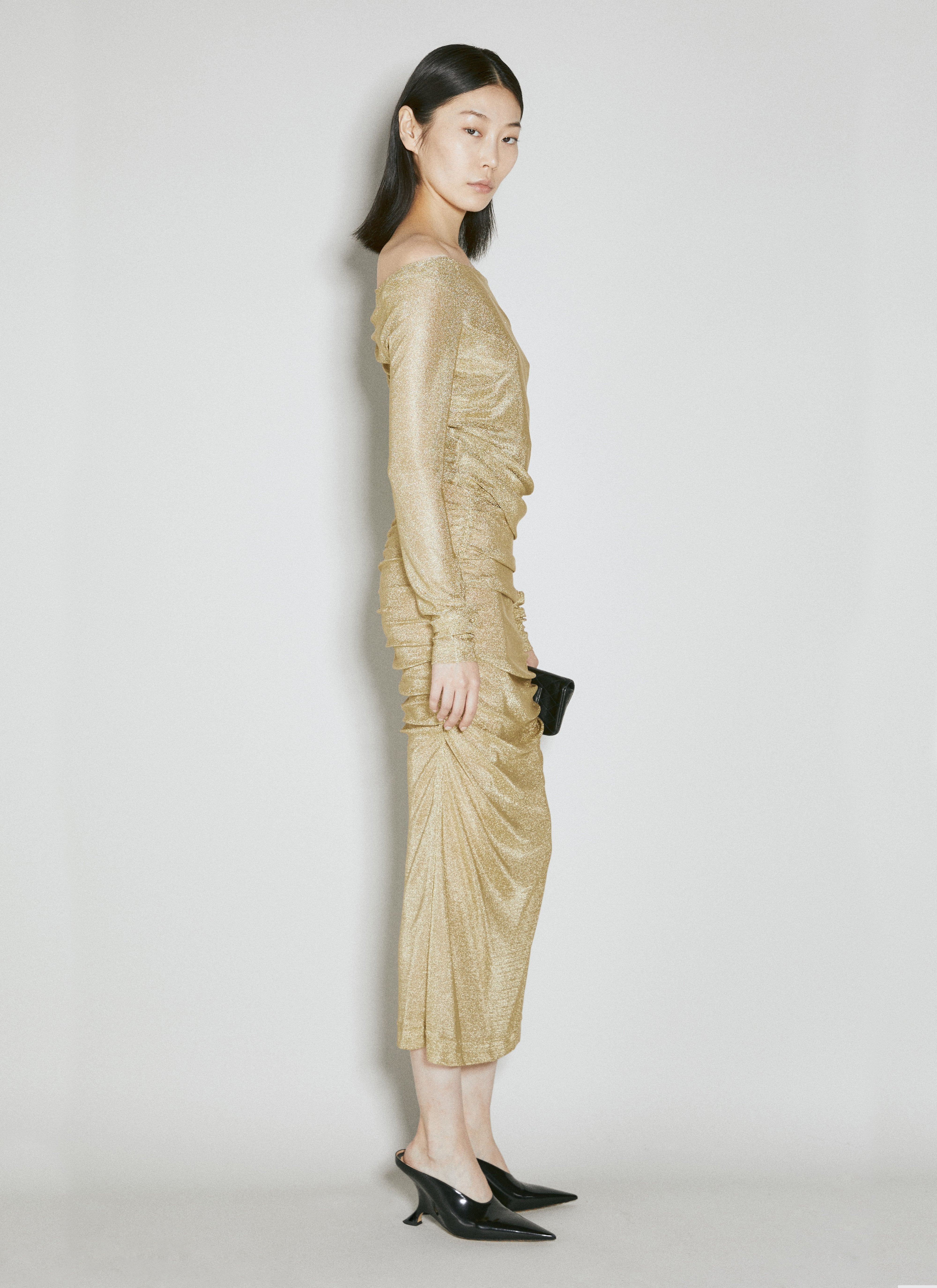 Dolce & Gabbana Women Lurex Mesh Midi Dress