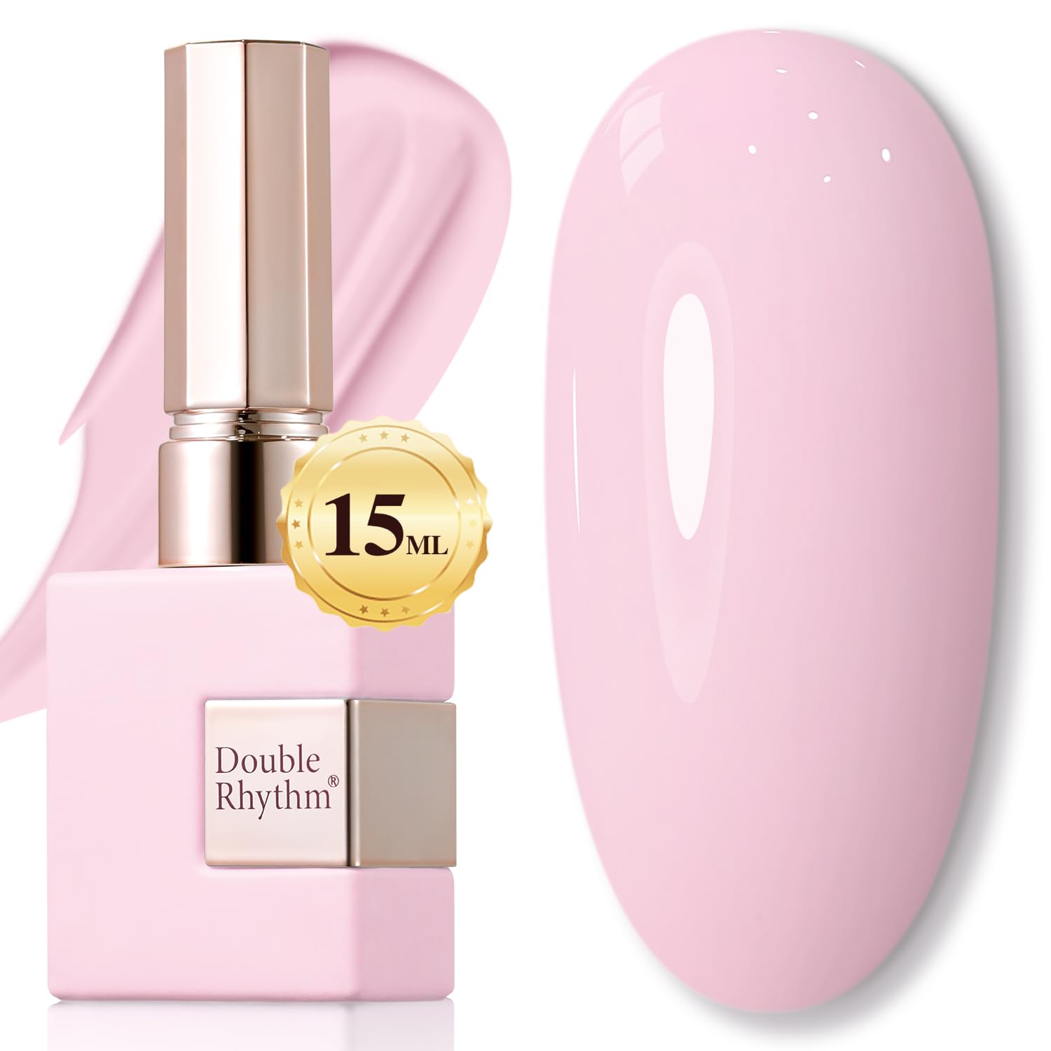 Double Rhythm 15ML Gel Nail Polish Pure Sheer Same Color Same Bottle Soak Off Gel Polish Art Manicure Salon DIY at Home for Women (Milky White-A1075)