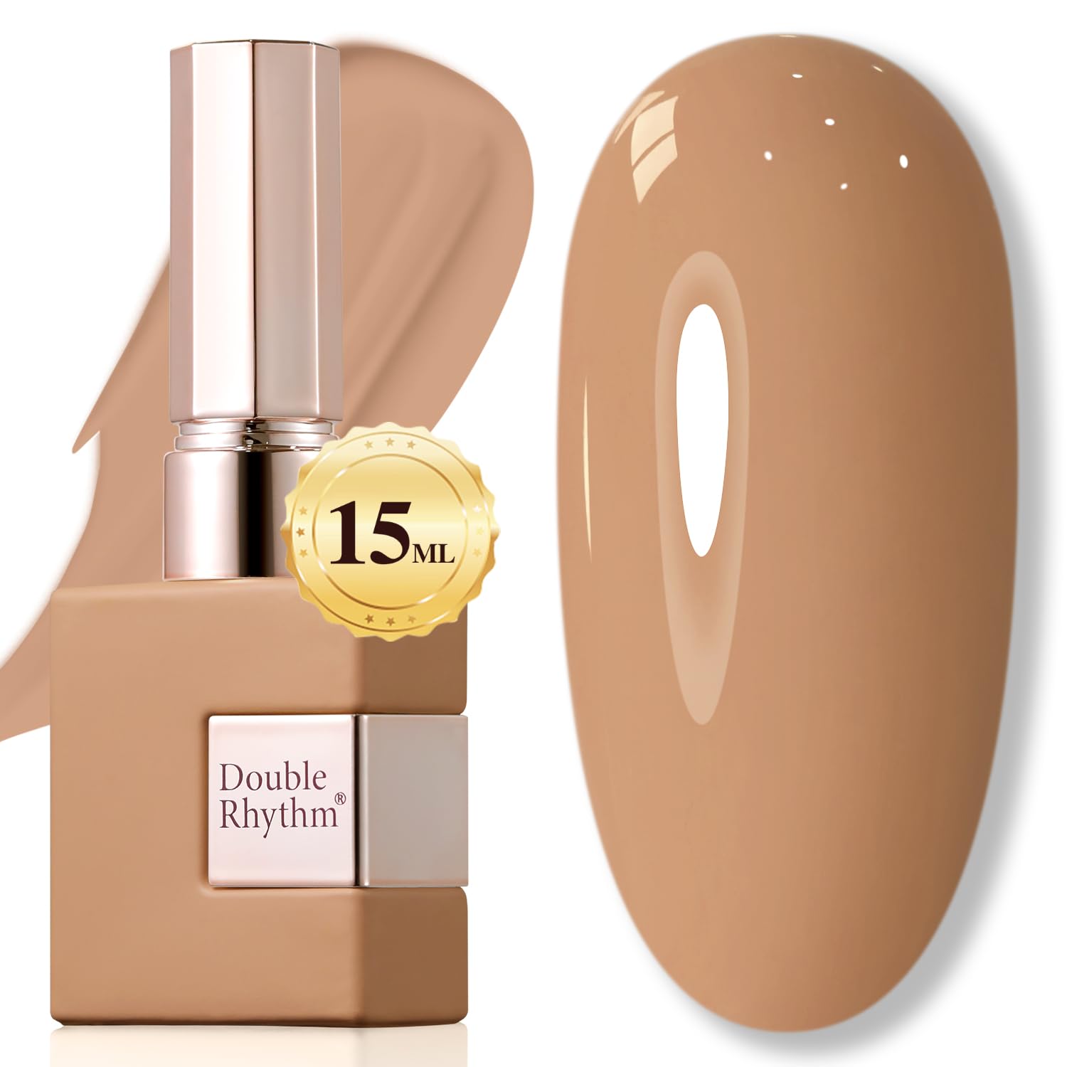 Double Rhythm 15ML Gel Nail Polish Pure Sheer Same Color Same Bottle Soak Off Gel Polish Art Manicure Salon DIY at Home for Women (Milky White-A1075)