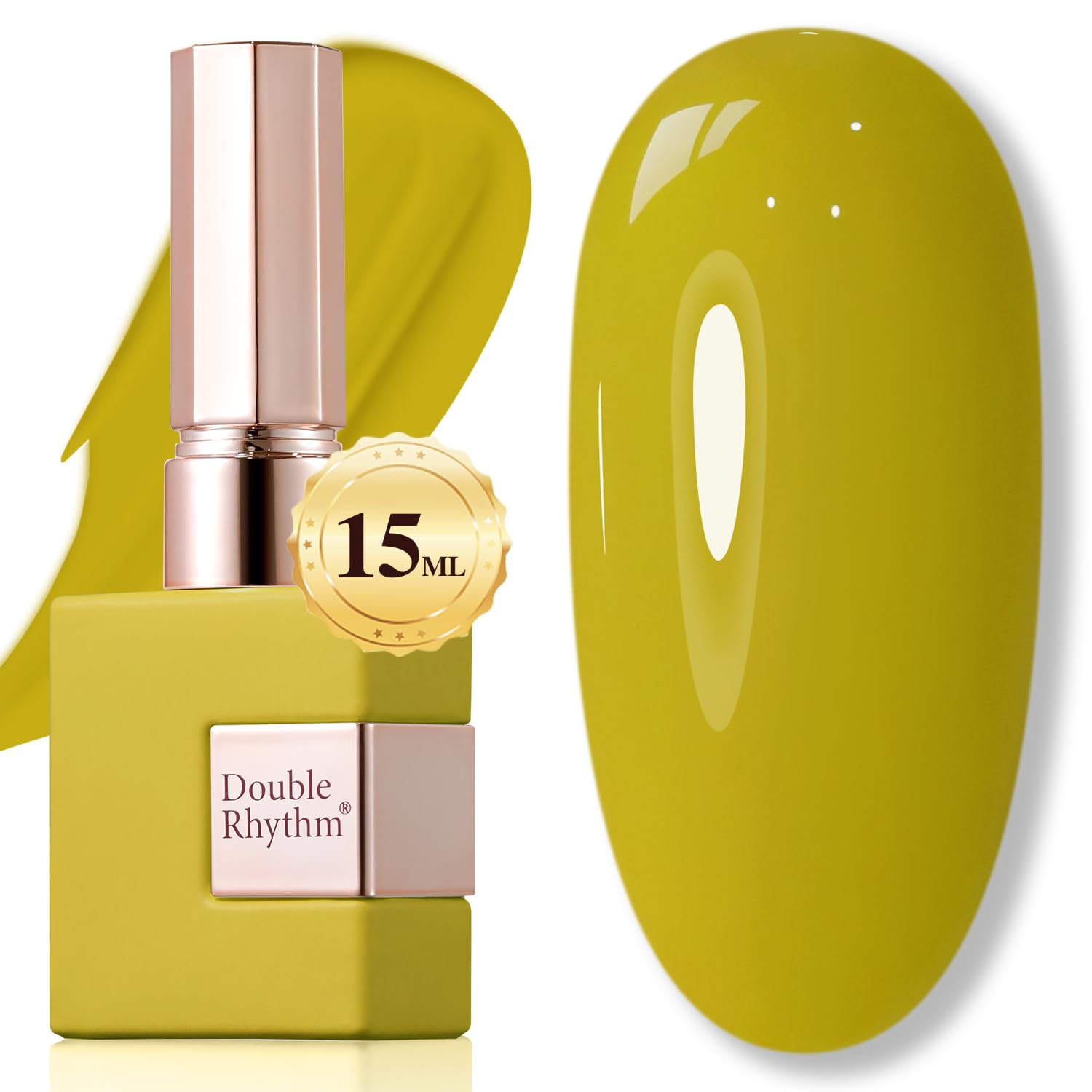 Double Rhythm 15ML Gel Nail Polish Pure Sheer Same Color Same Bottle Soak Off Gel Polish Art Manicure Salon DIY at Home for Women (Milky White-A1075)