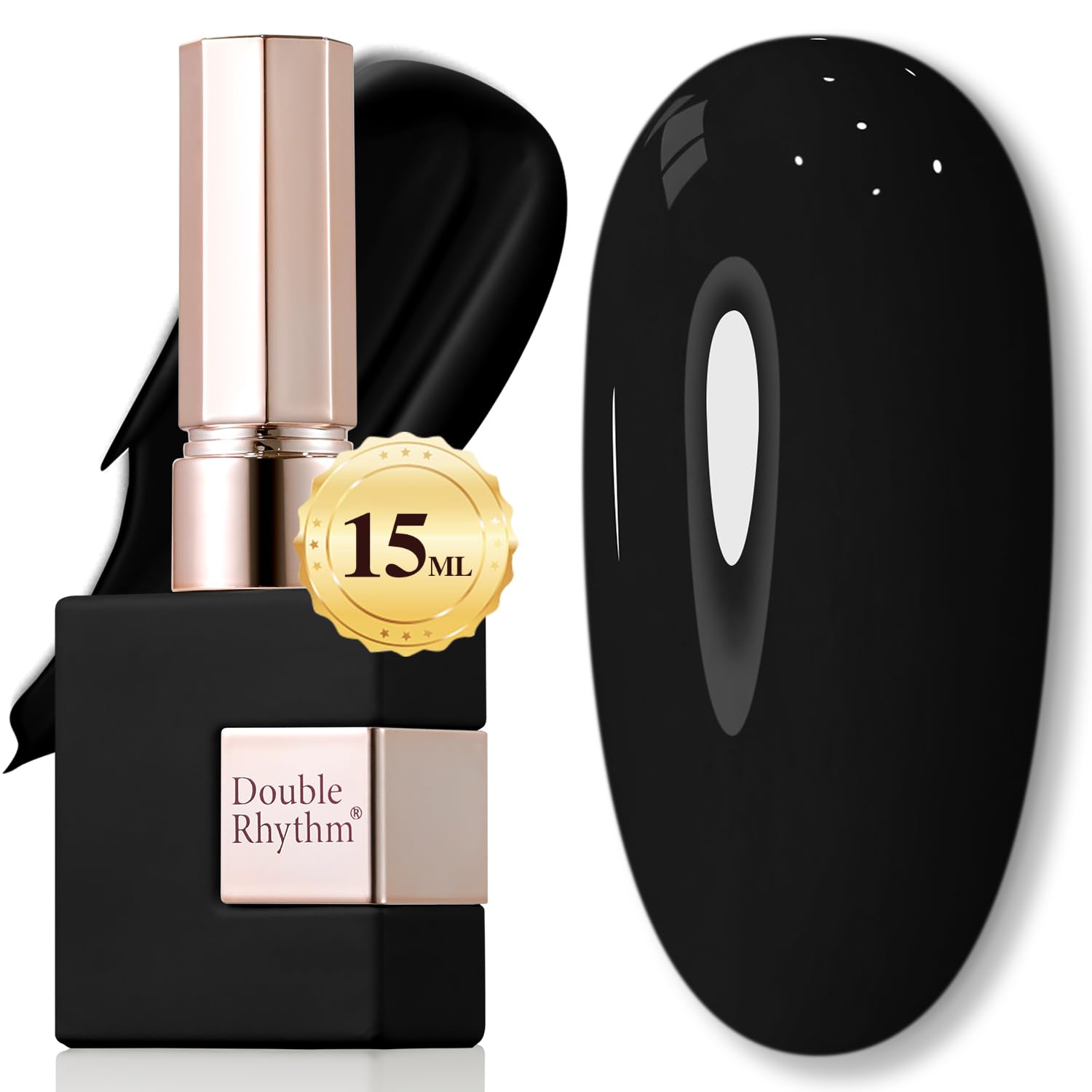 Double Rhythm 15ML Gel Nail Polish Pure Sheer Same Color Same Bottle Soak Off Gel Polish Art Manicure Salon DIY at Home for Women (Milky White-A1075)