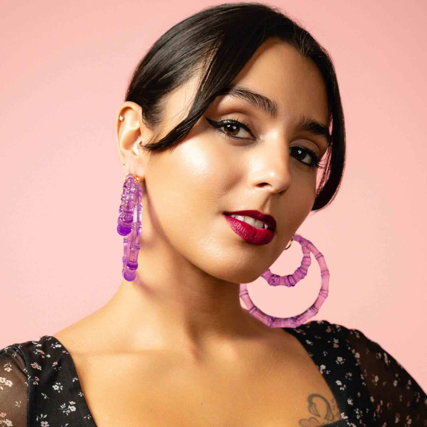 HOW TO STYLE: XL Bamboo Hoop Earrings