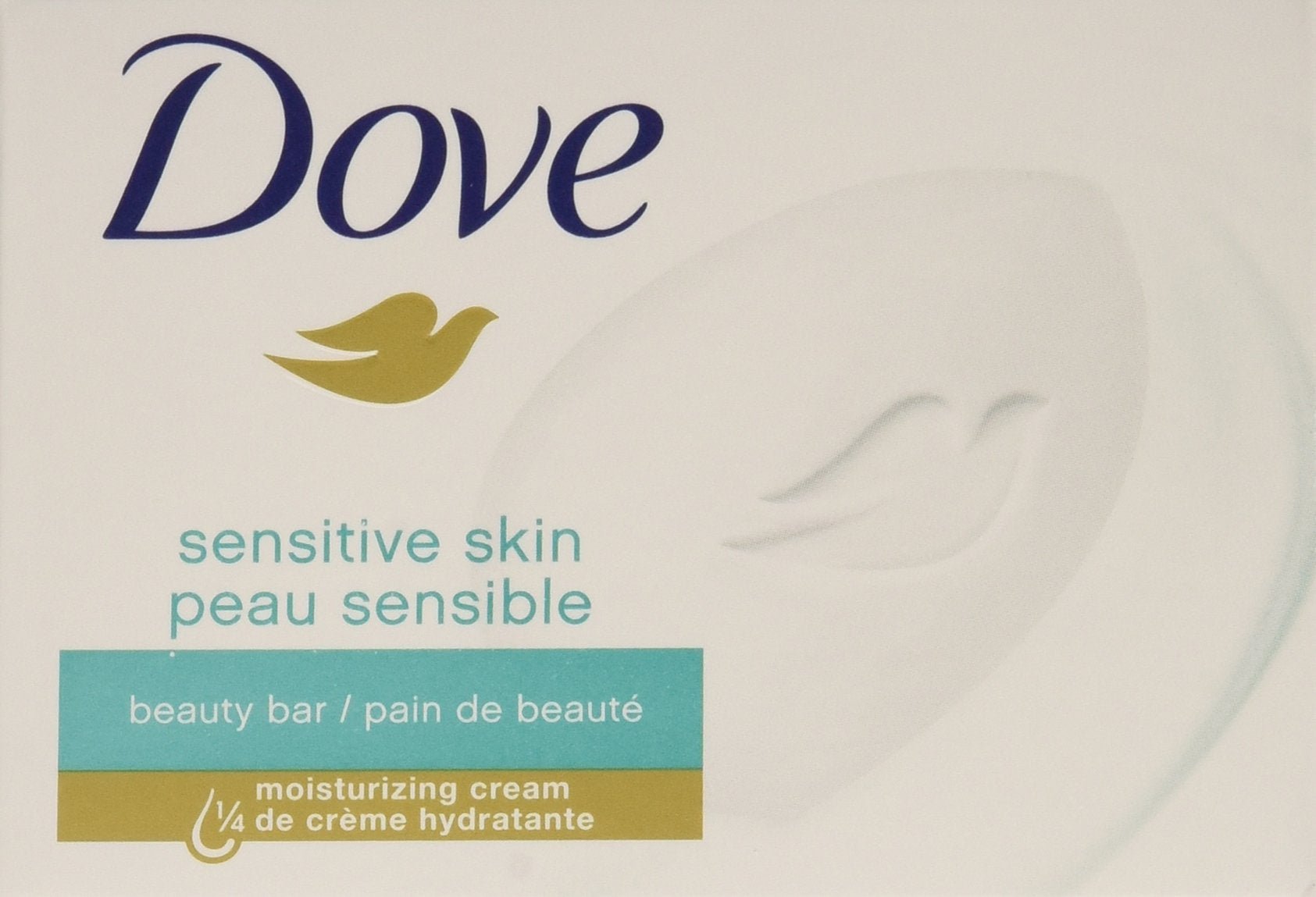 Dove Beauty Bar Soap Sensitive, 8 Bars for Sensitive Skin, Fragrance Free and Hypoallergenic 3.75 oz