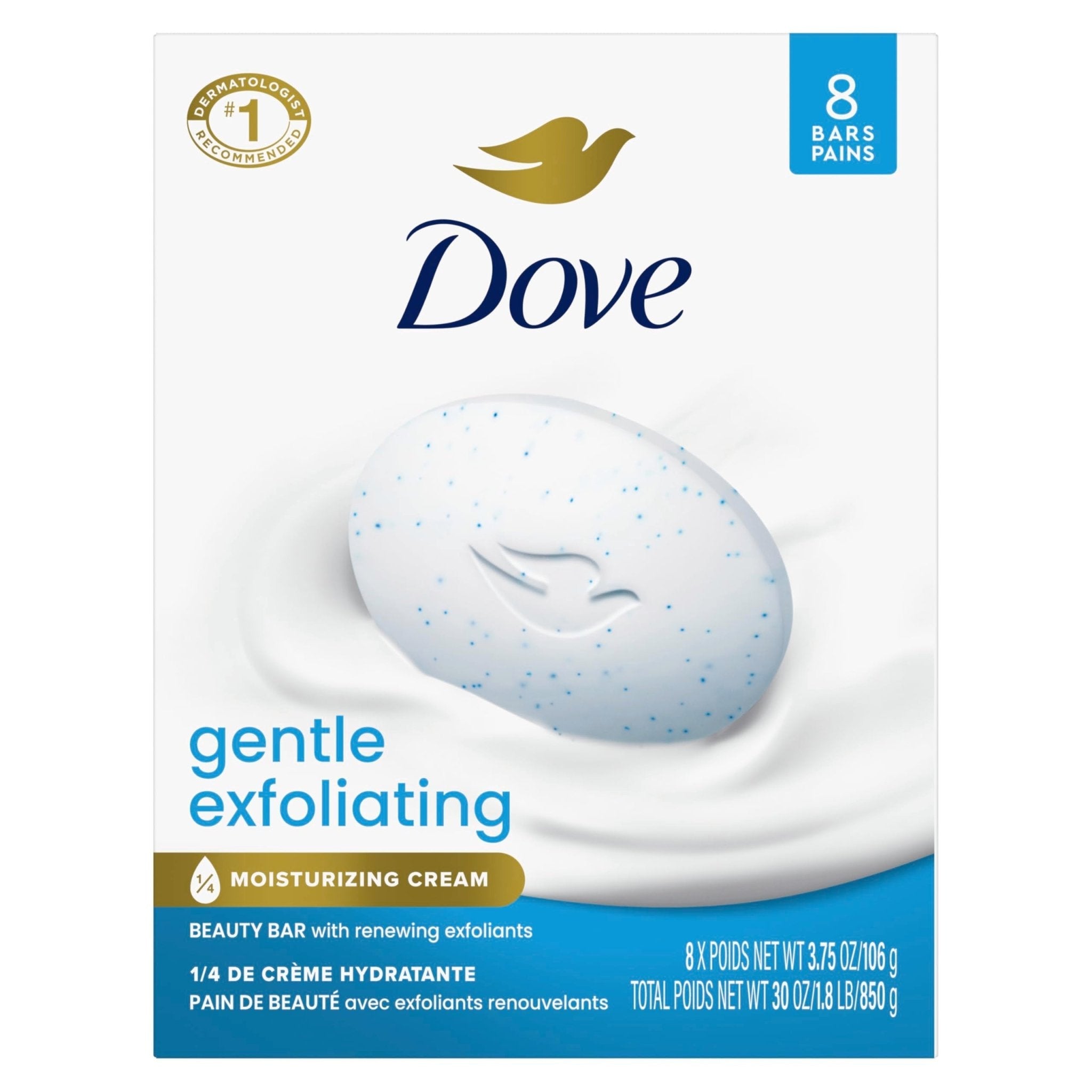 Dove Beauty Bar Soap Shea Butter, 8 Count